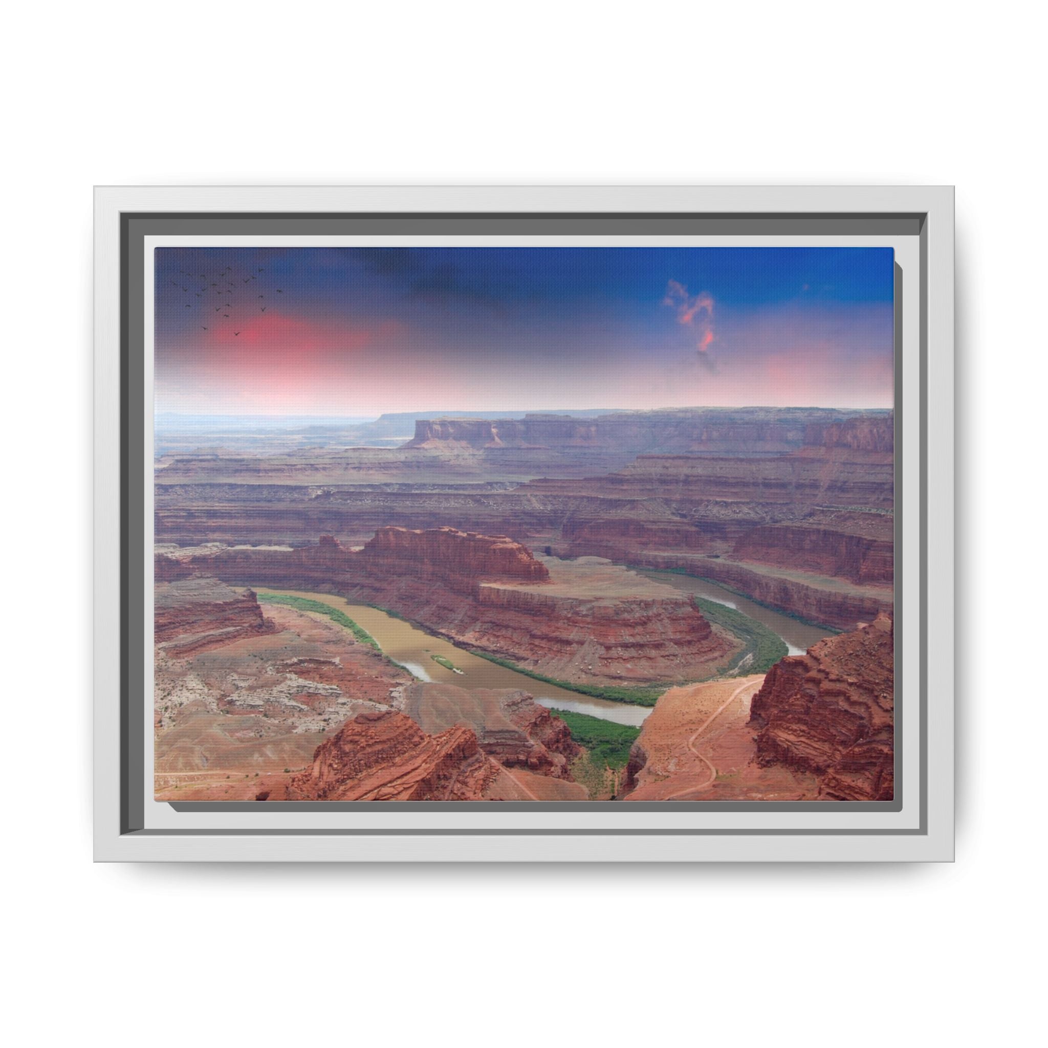 Framed Matte Canvas Print – Desert Canyon Landscape Wall Art
