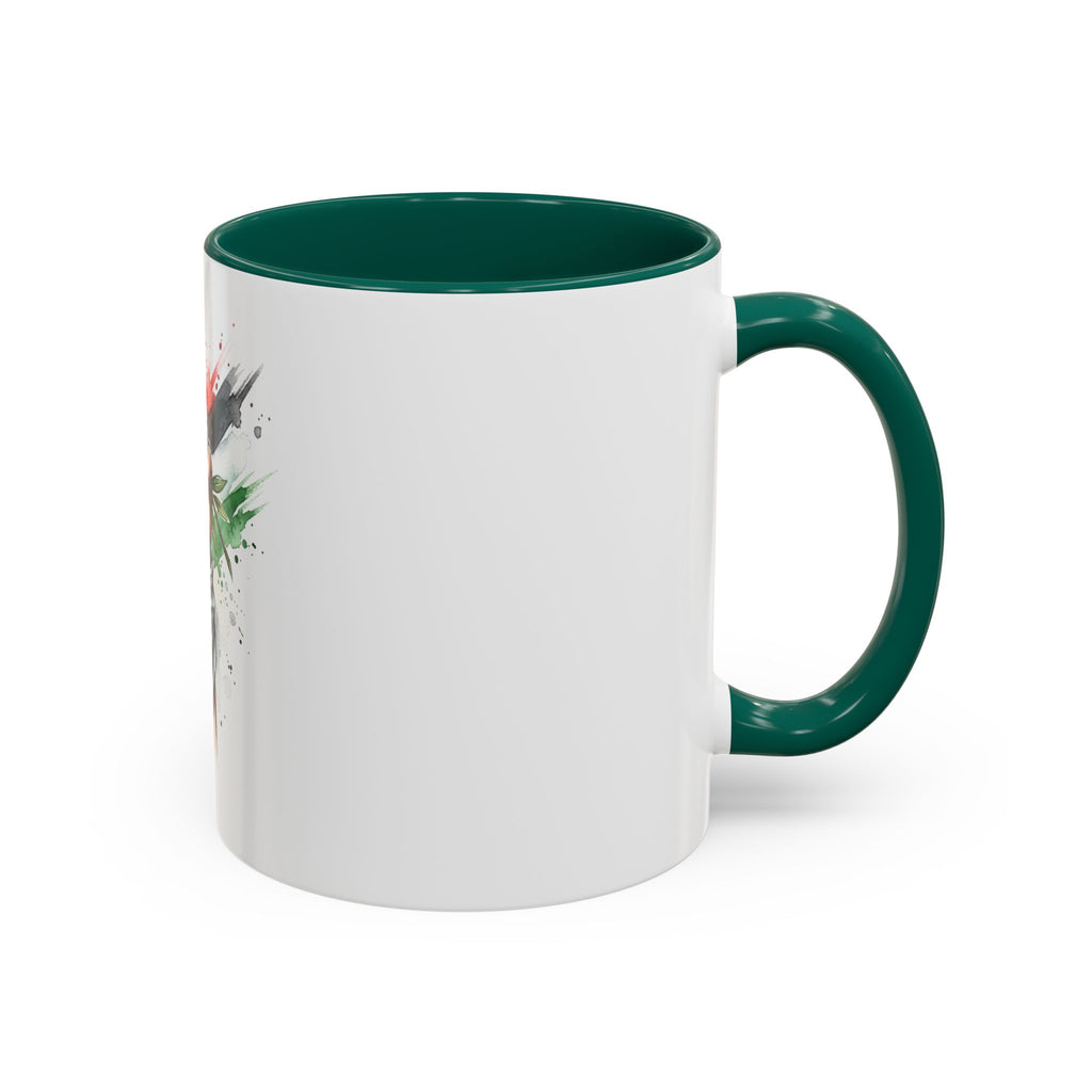 Free Palestine Protest Fist Mug — Olive Branch & Keffiyeh 11oz/15oz