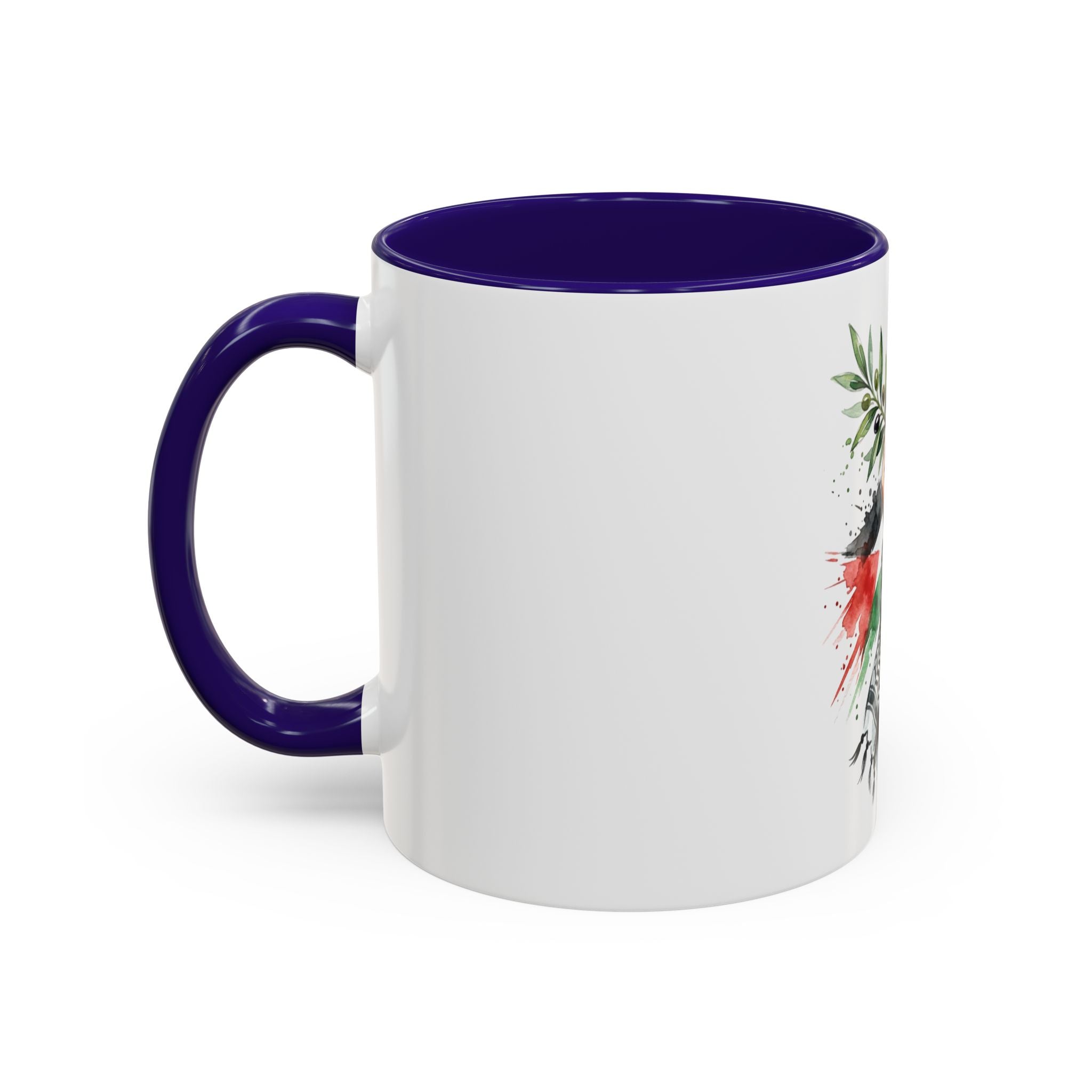 Free Palestine Protest Fist Mug — Olive Branch & Keffiyeh 11oz/15oz