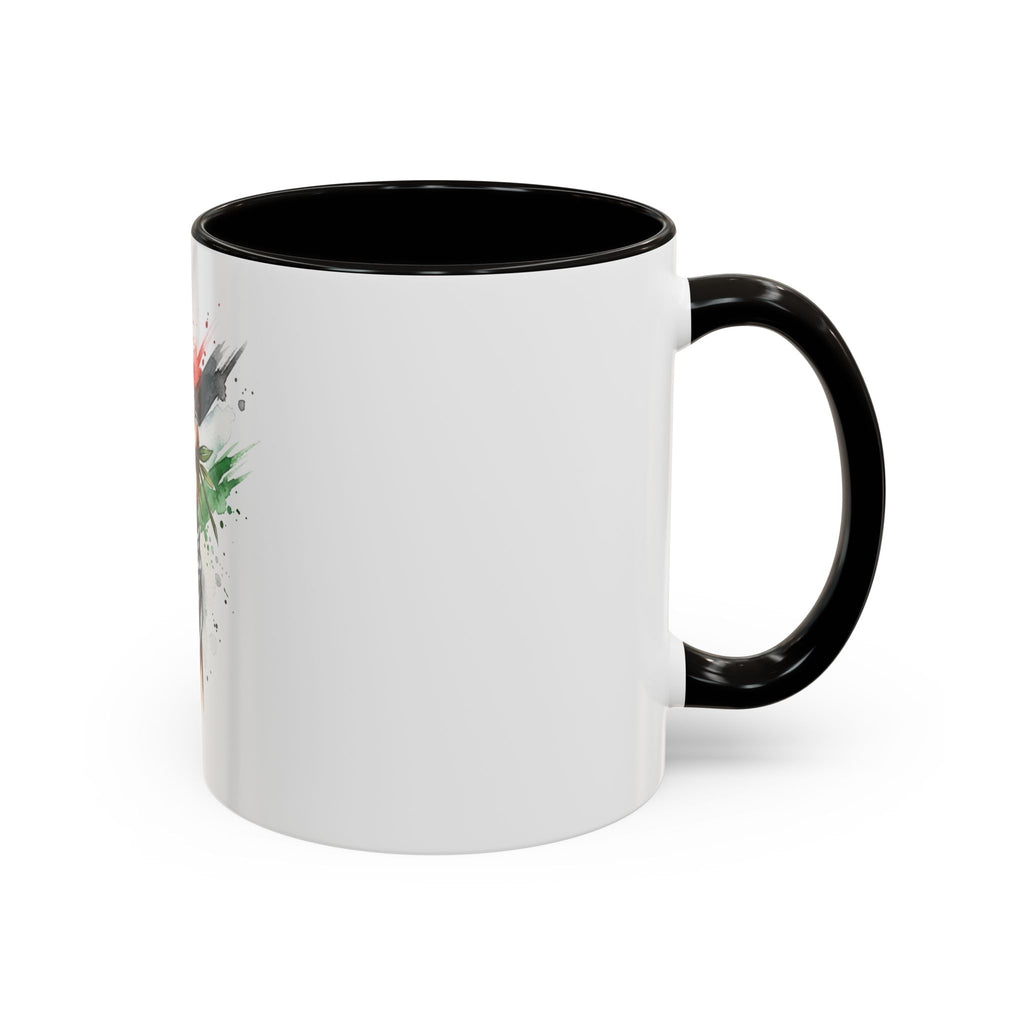 Free Palestine Protest Fist Mug — Olive Branch & Keffiyeh 11oz/15oz