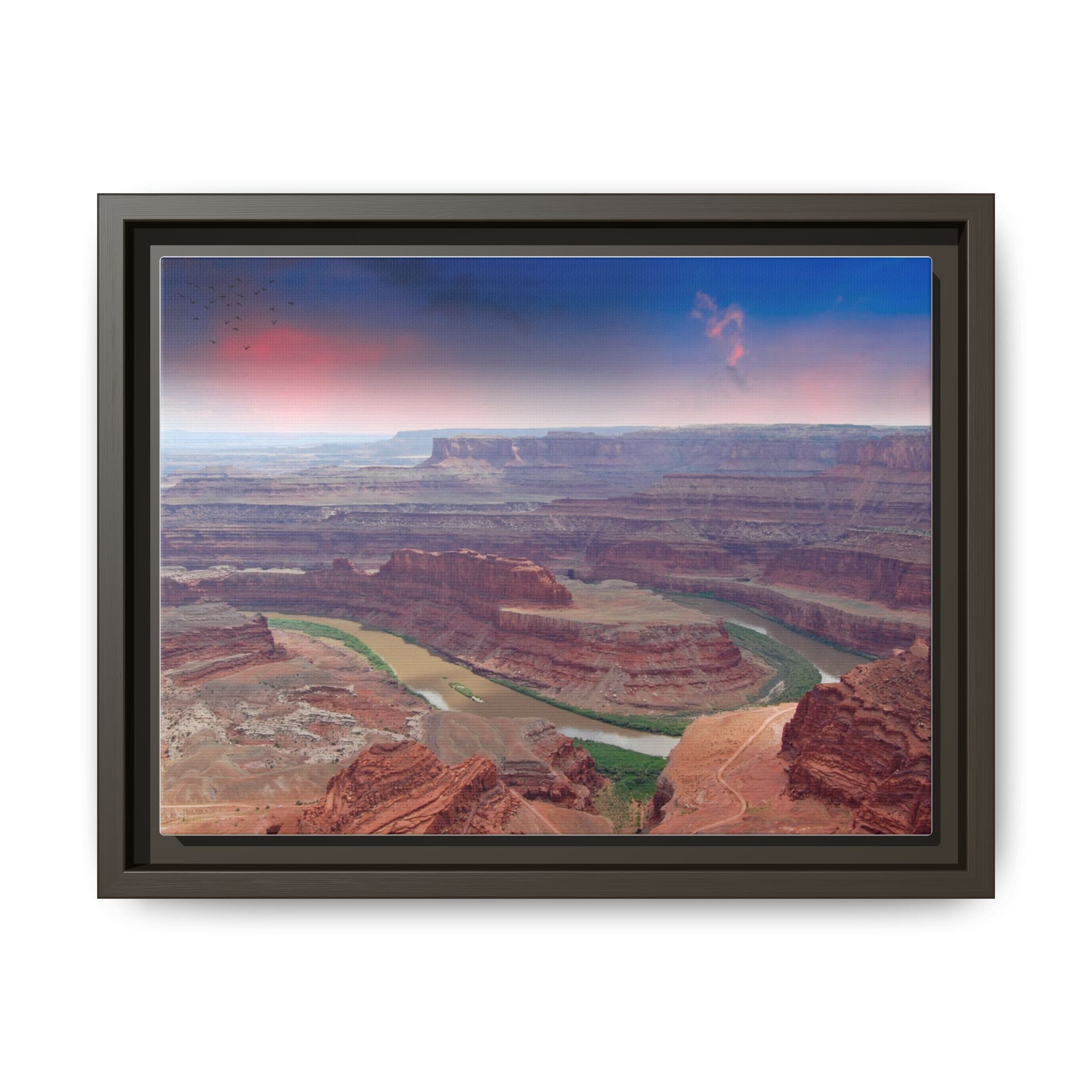 Framed Matte Canvas Print – Desert Canyon Landscape Wall Art