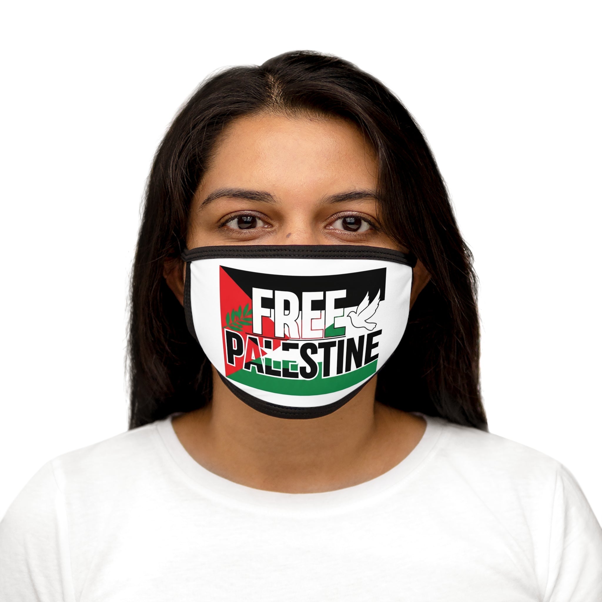 Free Palestine Mixed-Fabric Face Mask