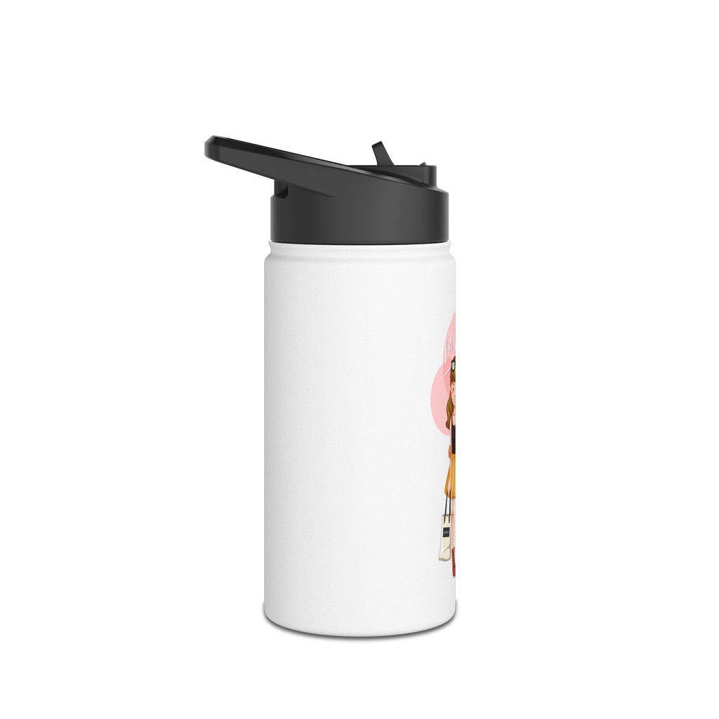Best Friend Duo Stainless Steel Water Bottle — Cute Girlfriend Illustration