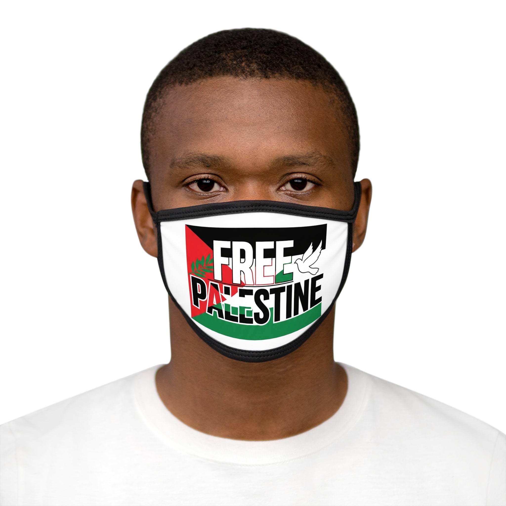 Free Palestine Mixed-Fabric Face Mask