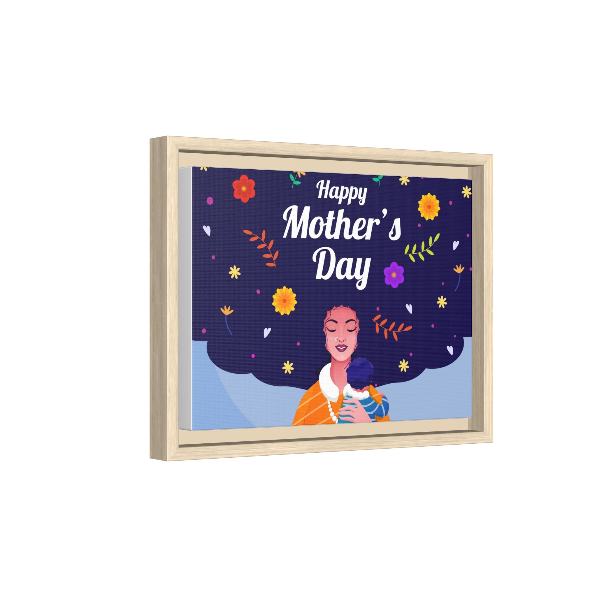 Happy Mother's Day Framed Canvas Print