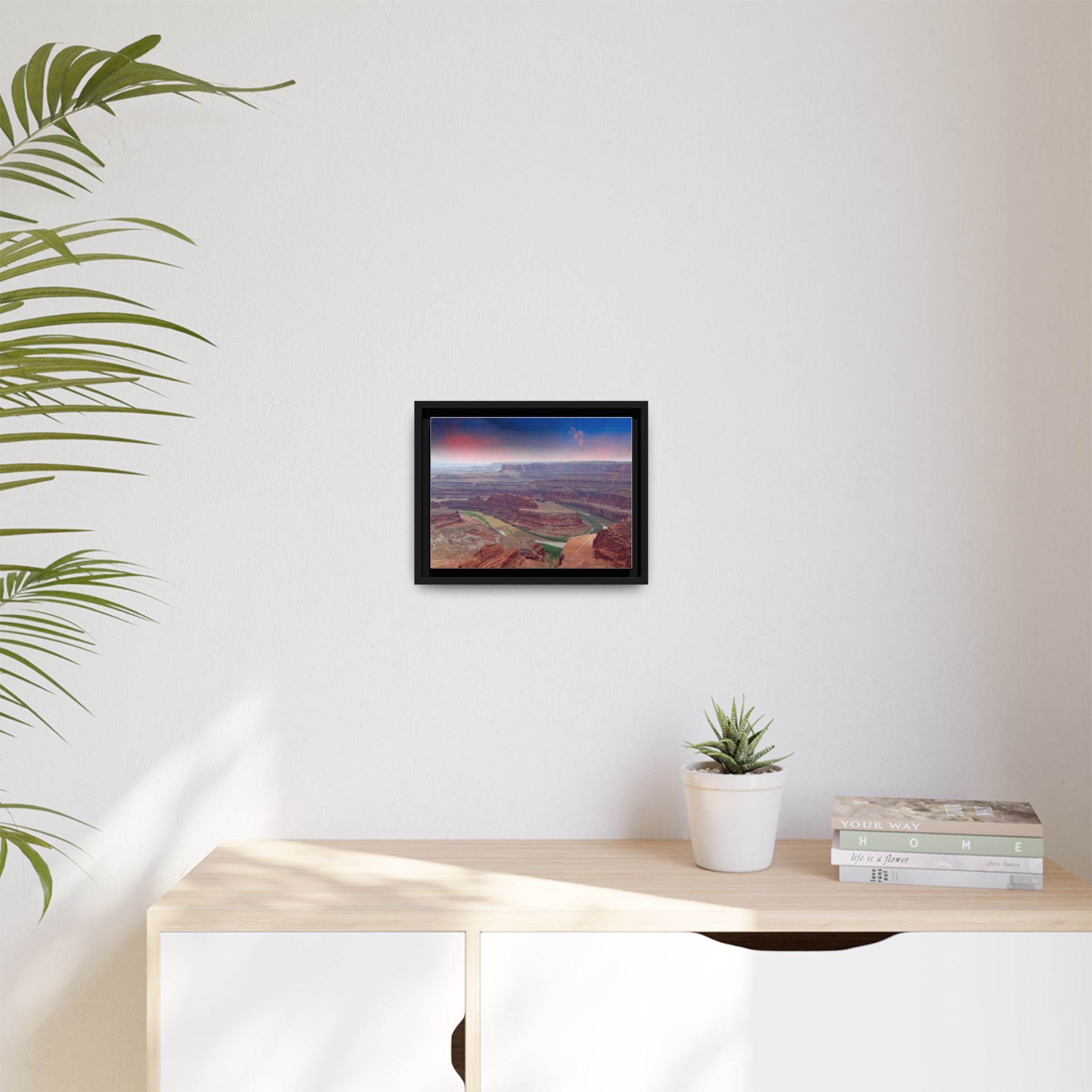 Framed Matte Canvas Print – Desert Canyon Landscape Wall Art