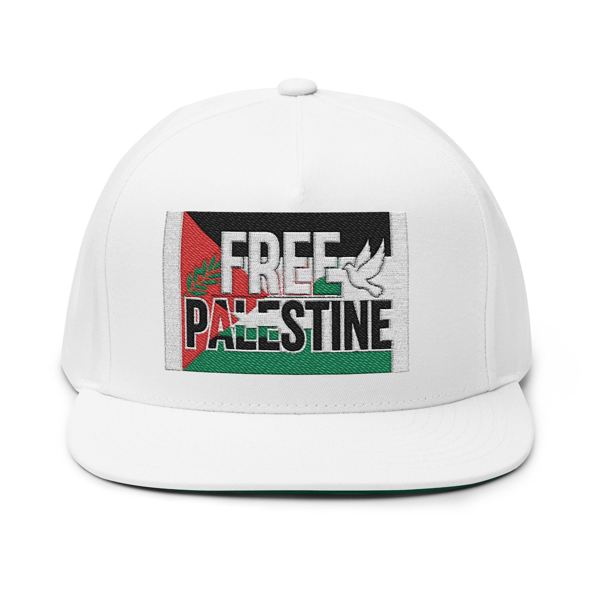 Free Palestine Flat Bill Cap (Embroidery)