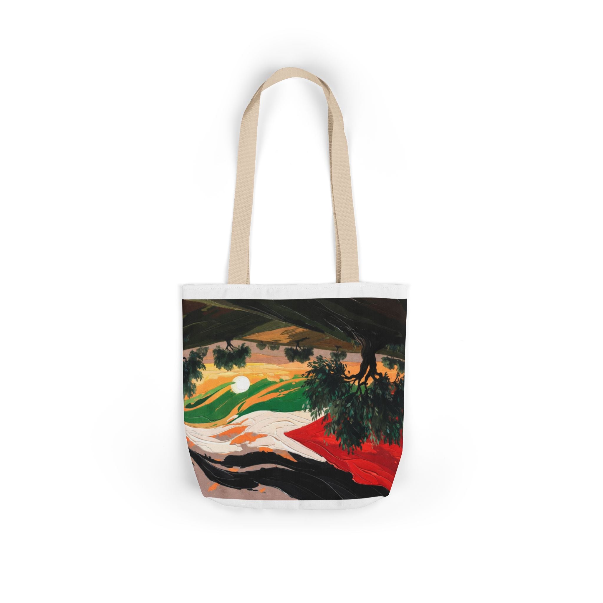 Free Palestine Canvas Tote Bag, 5-Color Straps