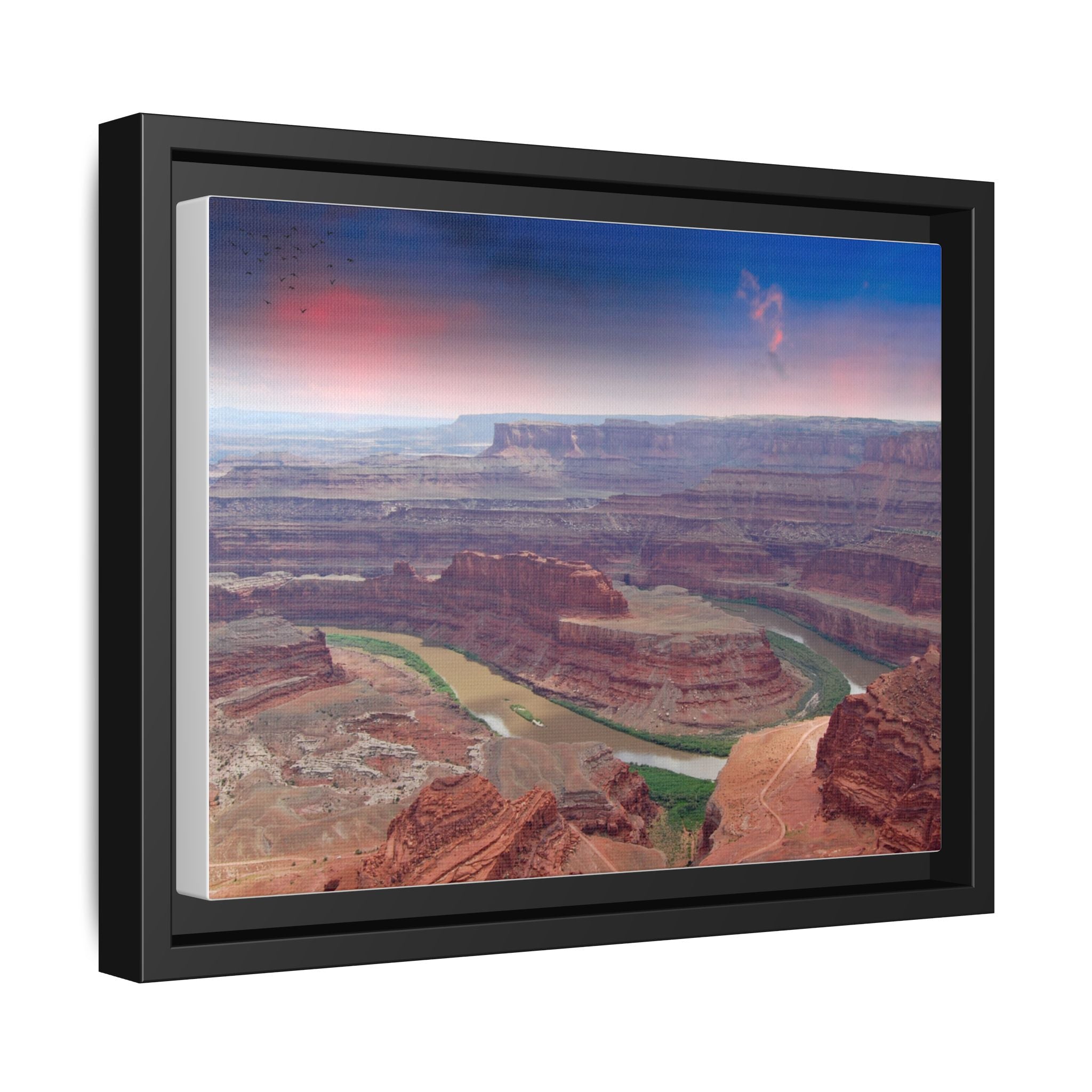 Framed Matte Canvas Print – Desert Canyon Landscape Wall Art