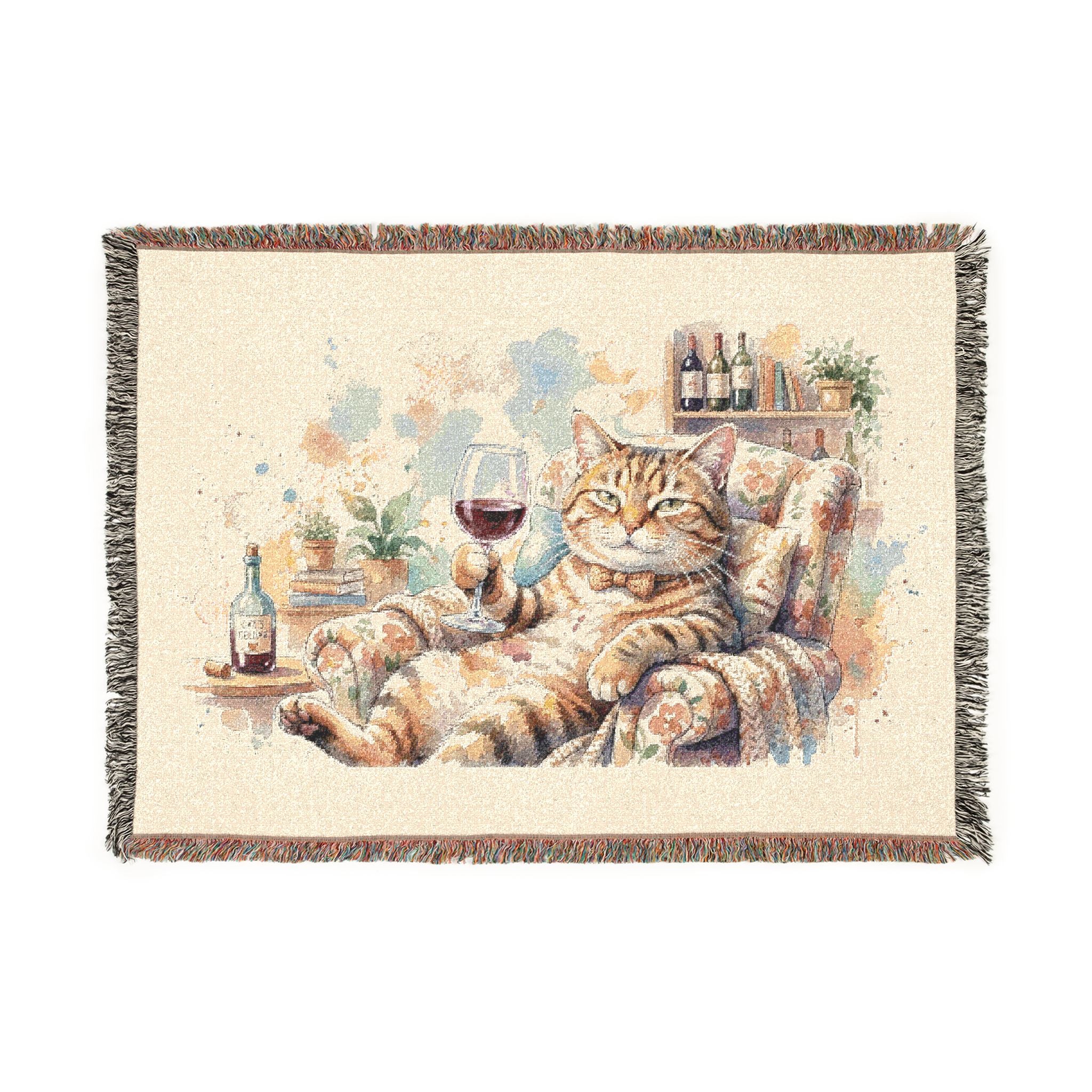 Cute Cat Woven Blanket