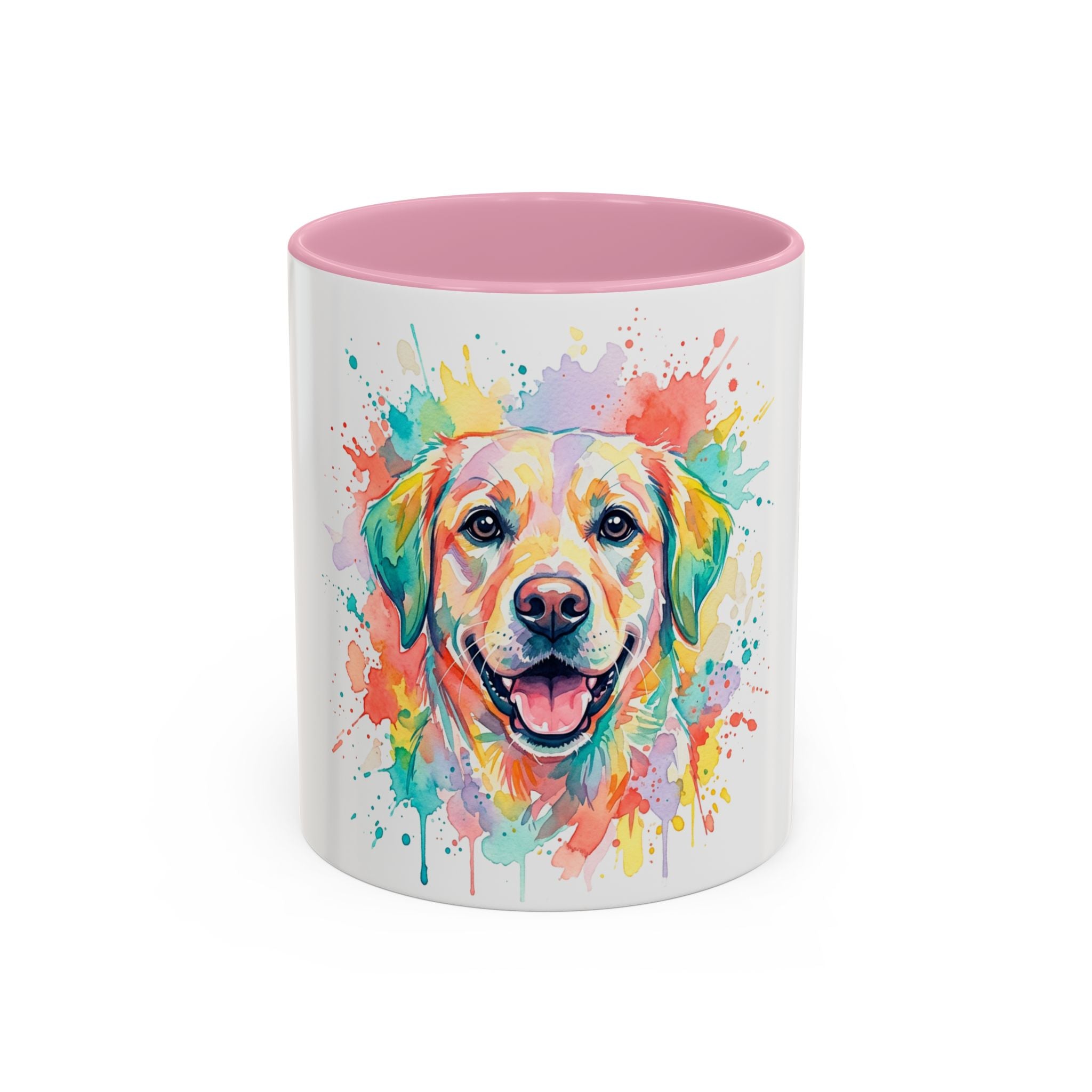 Colorful Watercolor Lab Dog Coffee Mug (11oz/15oz)