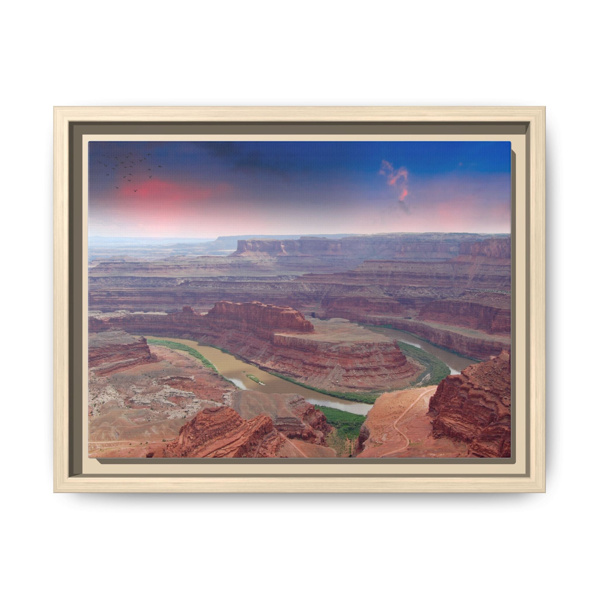 Framed Matte Canvas Print – Desert Canyon Landscape Wall Art