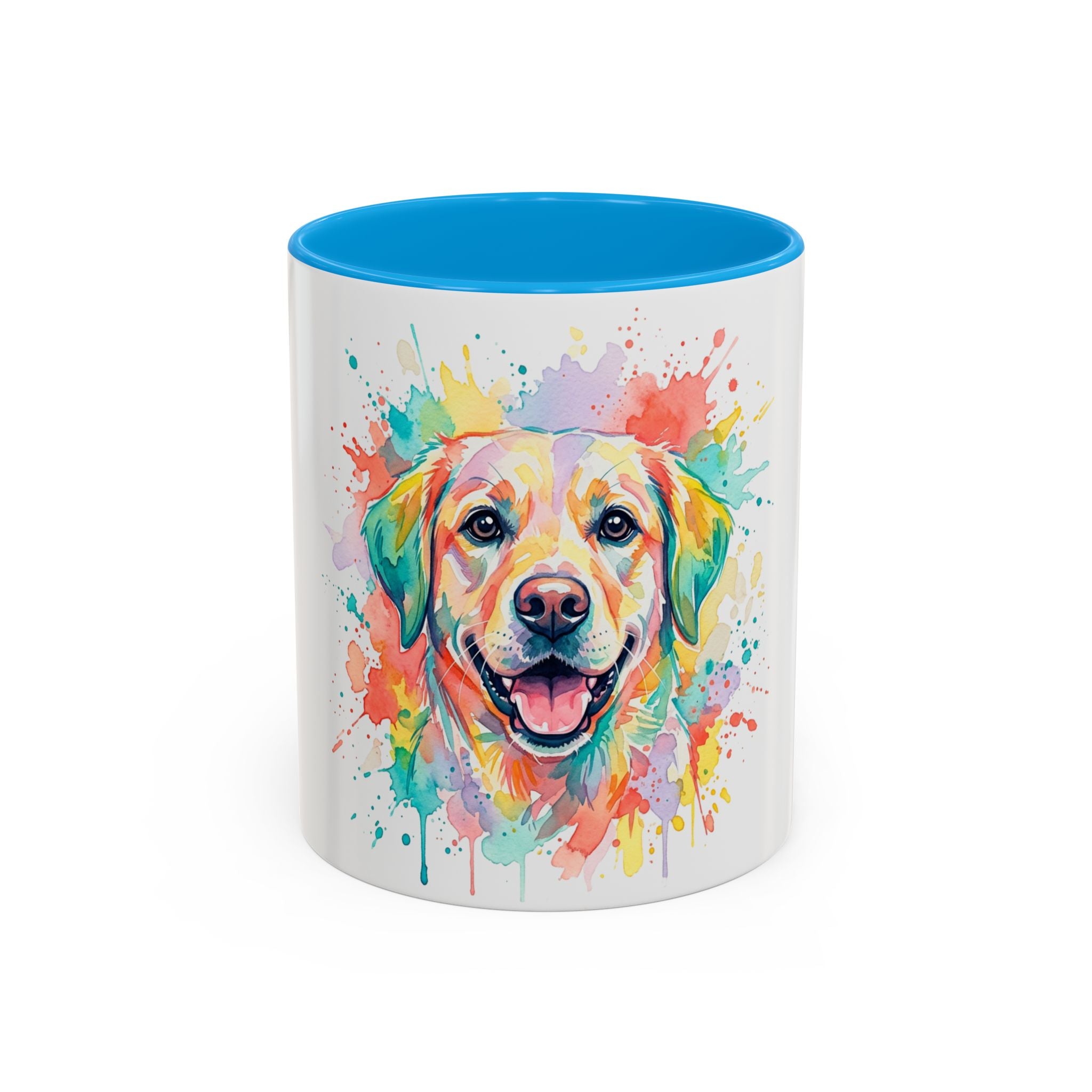 Colorful Watercolor Lab Dog Coffee Mug (11oz/15oz)