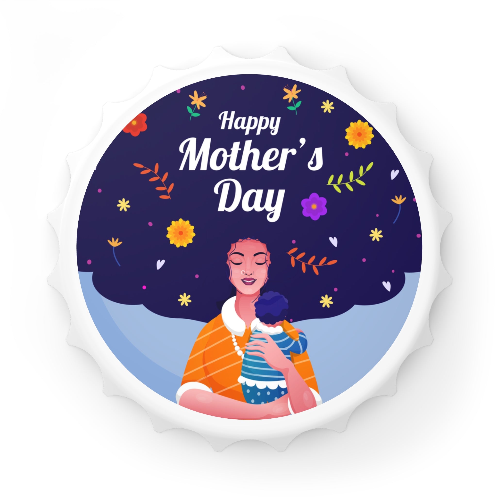 Happy Mother's Day Bottle Opener – Floral Mom & Baby Gift