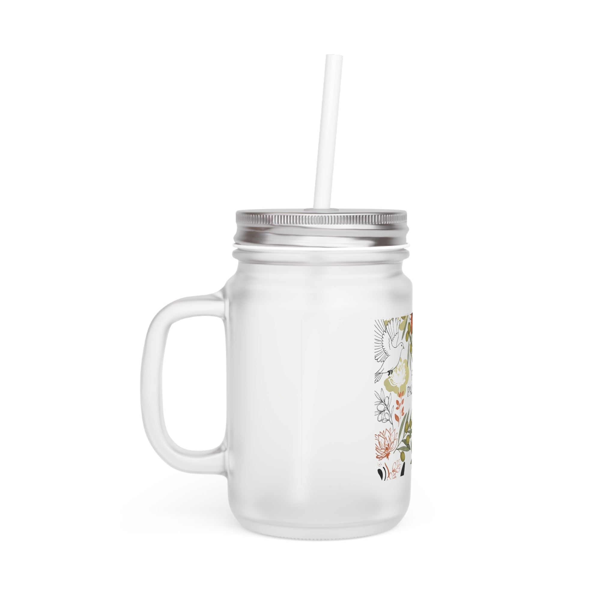 Free Palestine Mason Jar