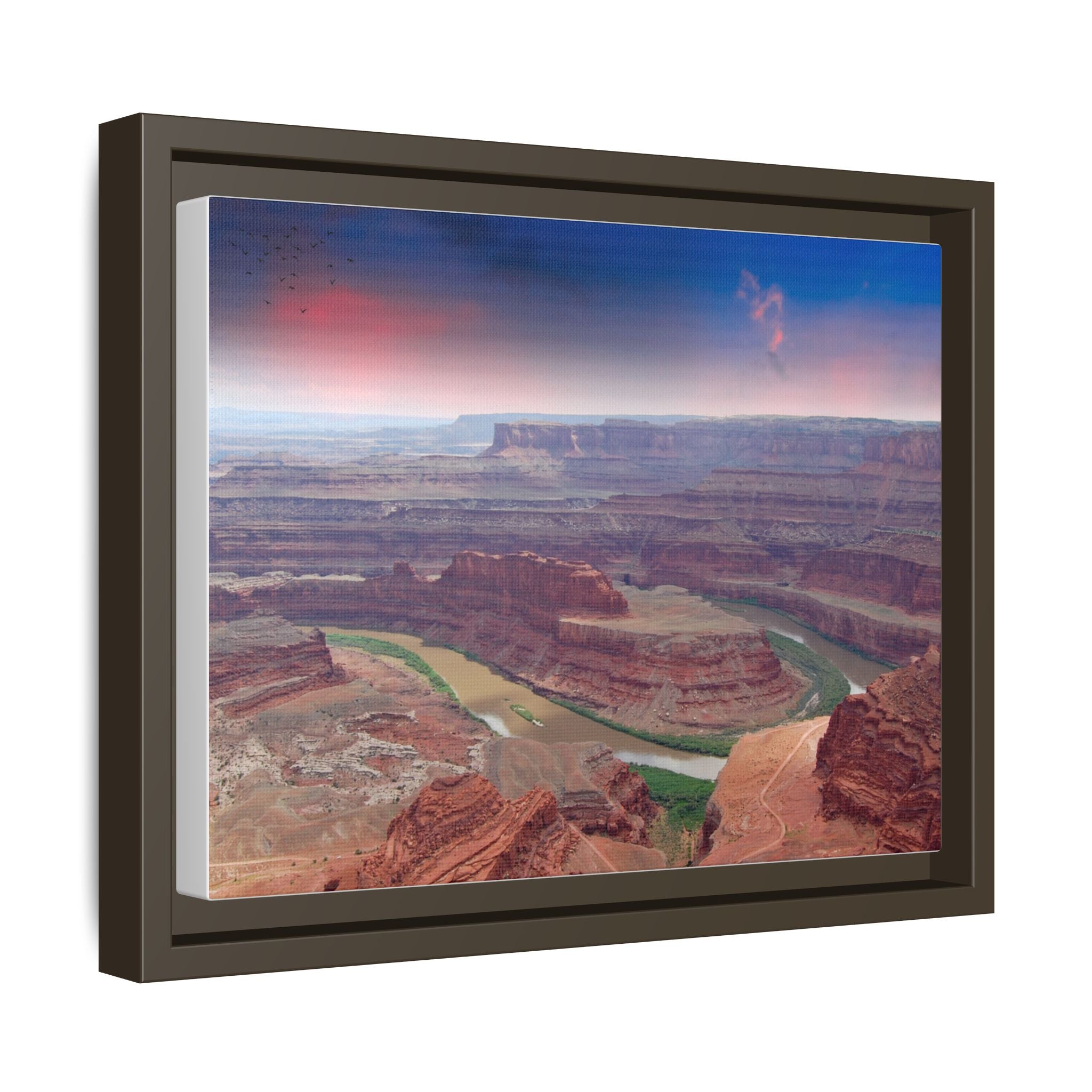 Framed Matte Canvas Print – Desert Canyon Landscape Wall Art