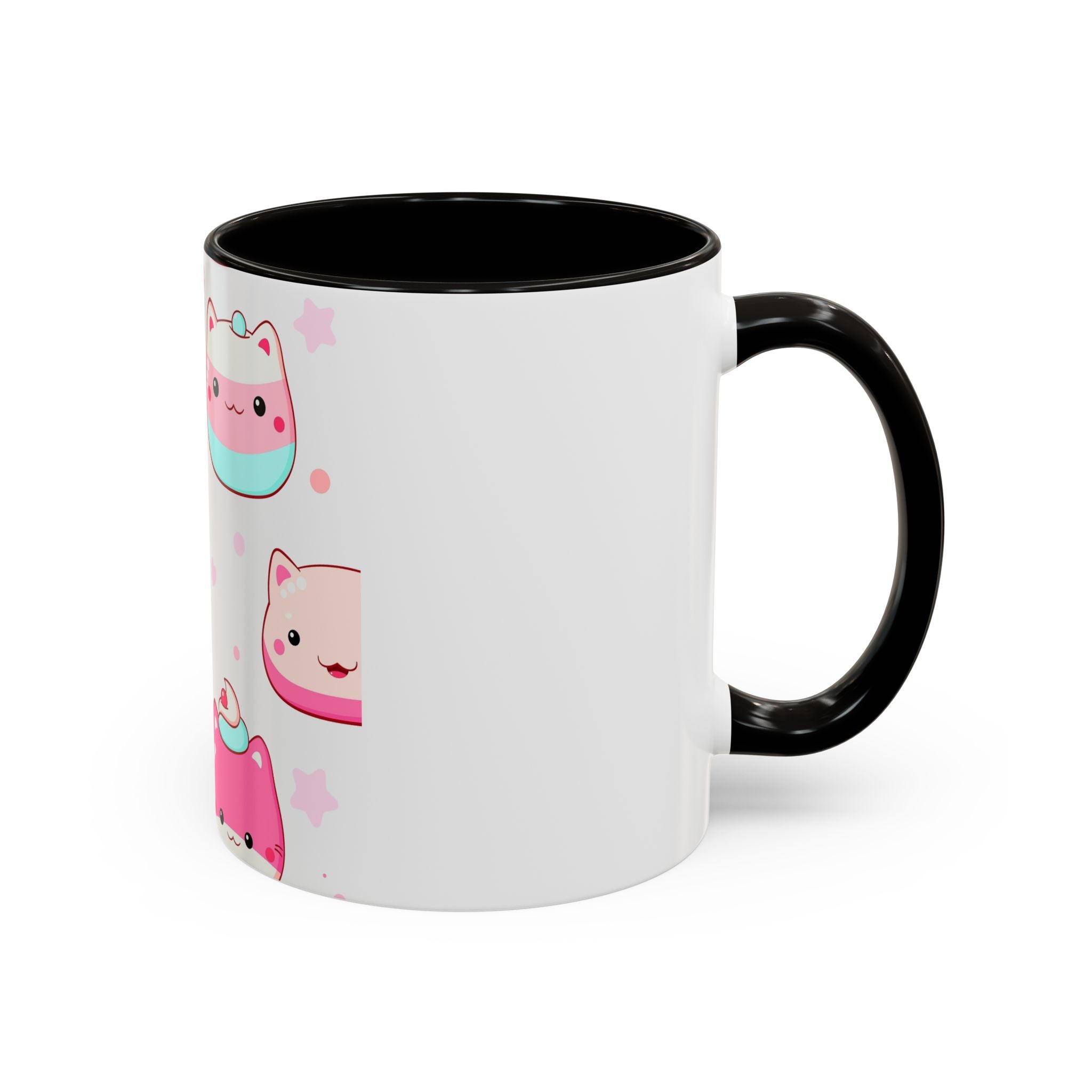 Kawaii Cute Cat Sweets Coffee Mug (11oz/15oz) – Pastel Dessert Pattern