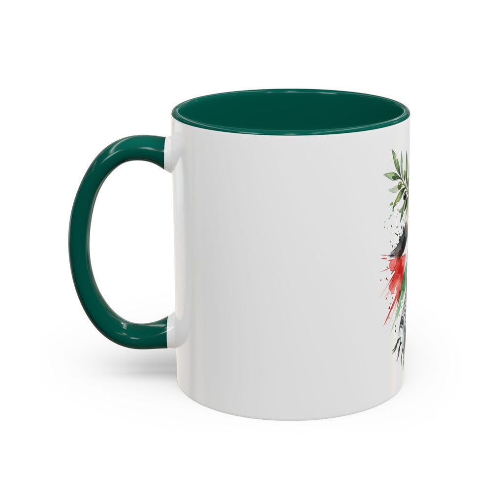 Free Palestine Protest Fist Mug — Olive Branch & Keffiyeh 11oz/15oz
