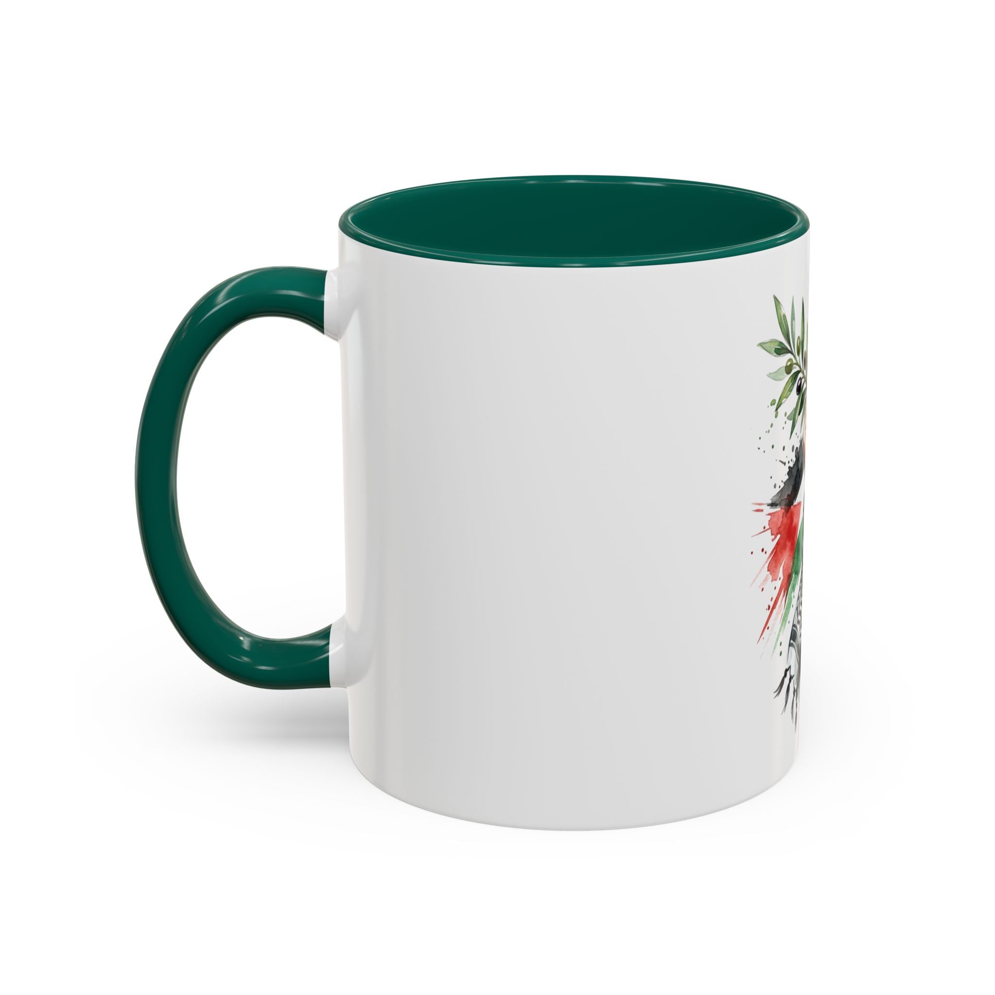 Free Palestine Protest Fist Mug — Olive Branch & Keffiyeh 11oz/15oz