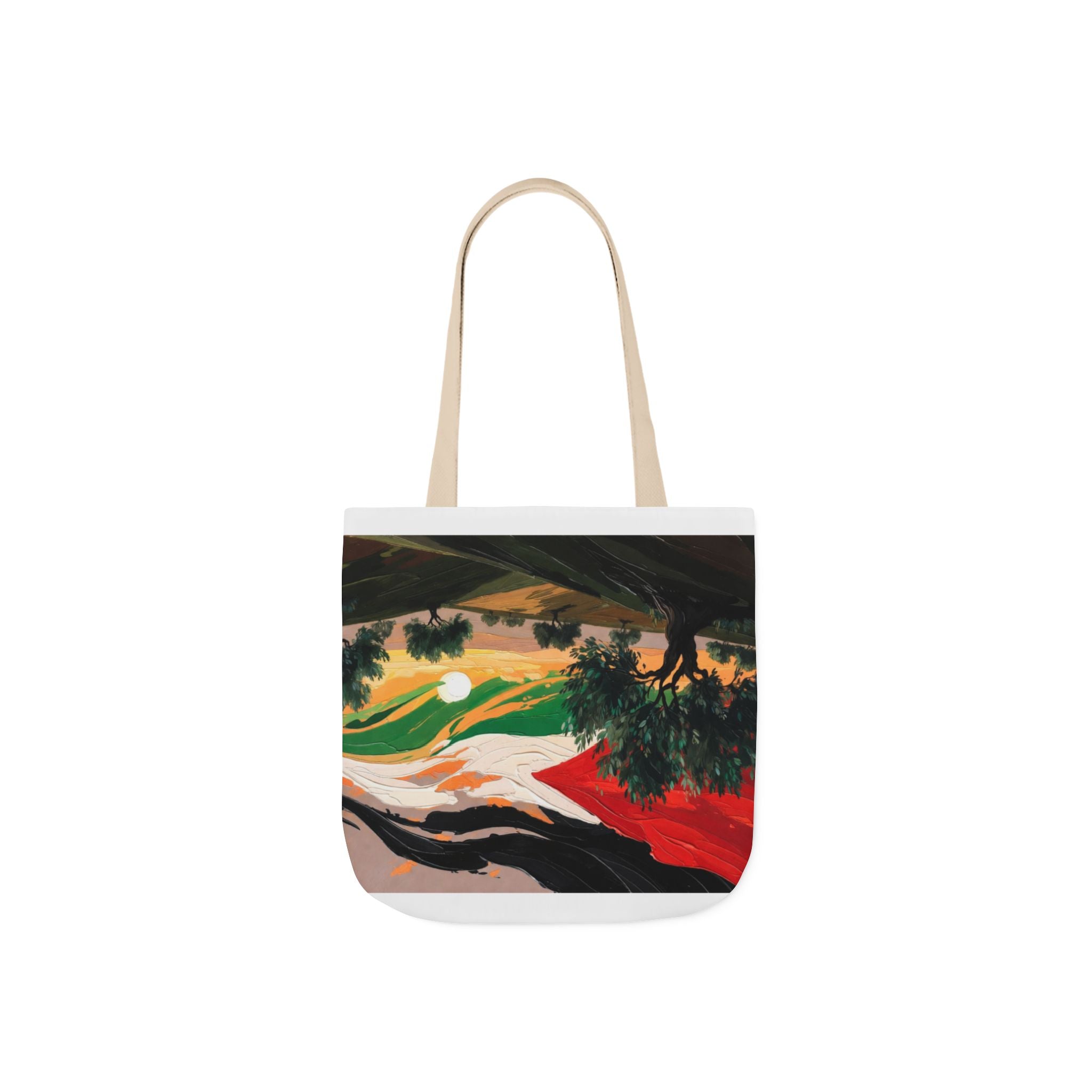 Free Palestine Canvas Tote Bag, 5-Color Straps