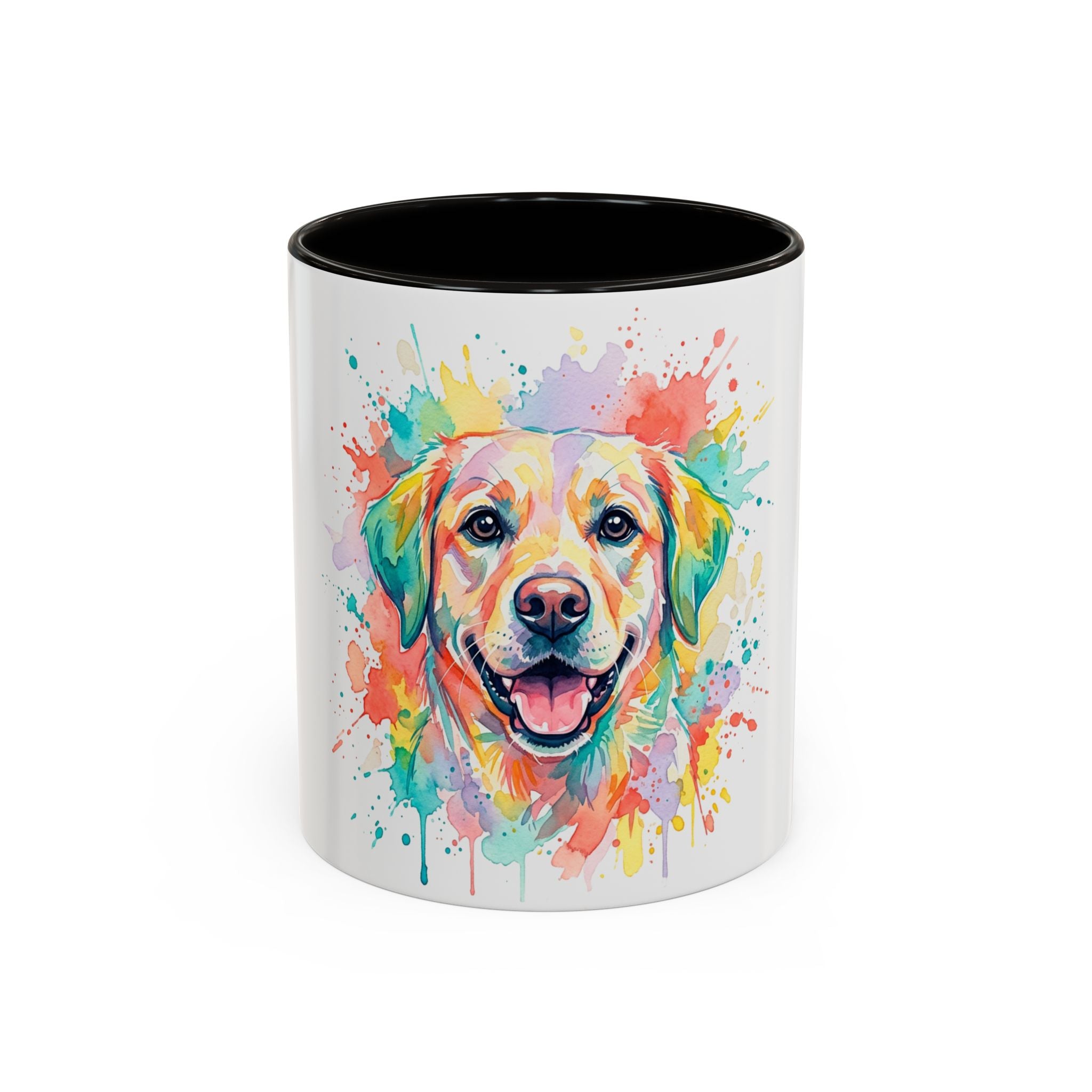 Colorful Watercolor Lab Dog Coffee Mug (11oz/15oz)