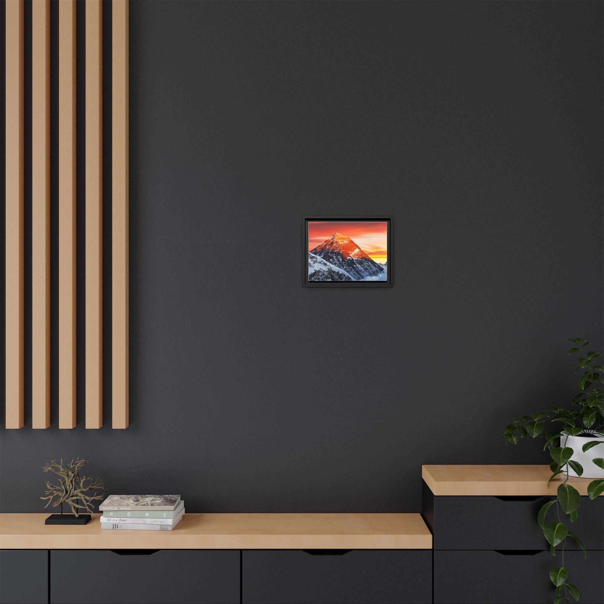 Evening View of Mount Everest from Kala Patthar Canvas Print – Himalayan Sunset Landscape Wall Art