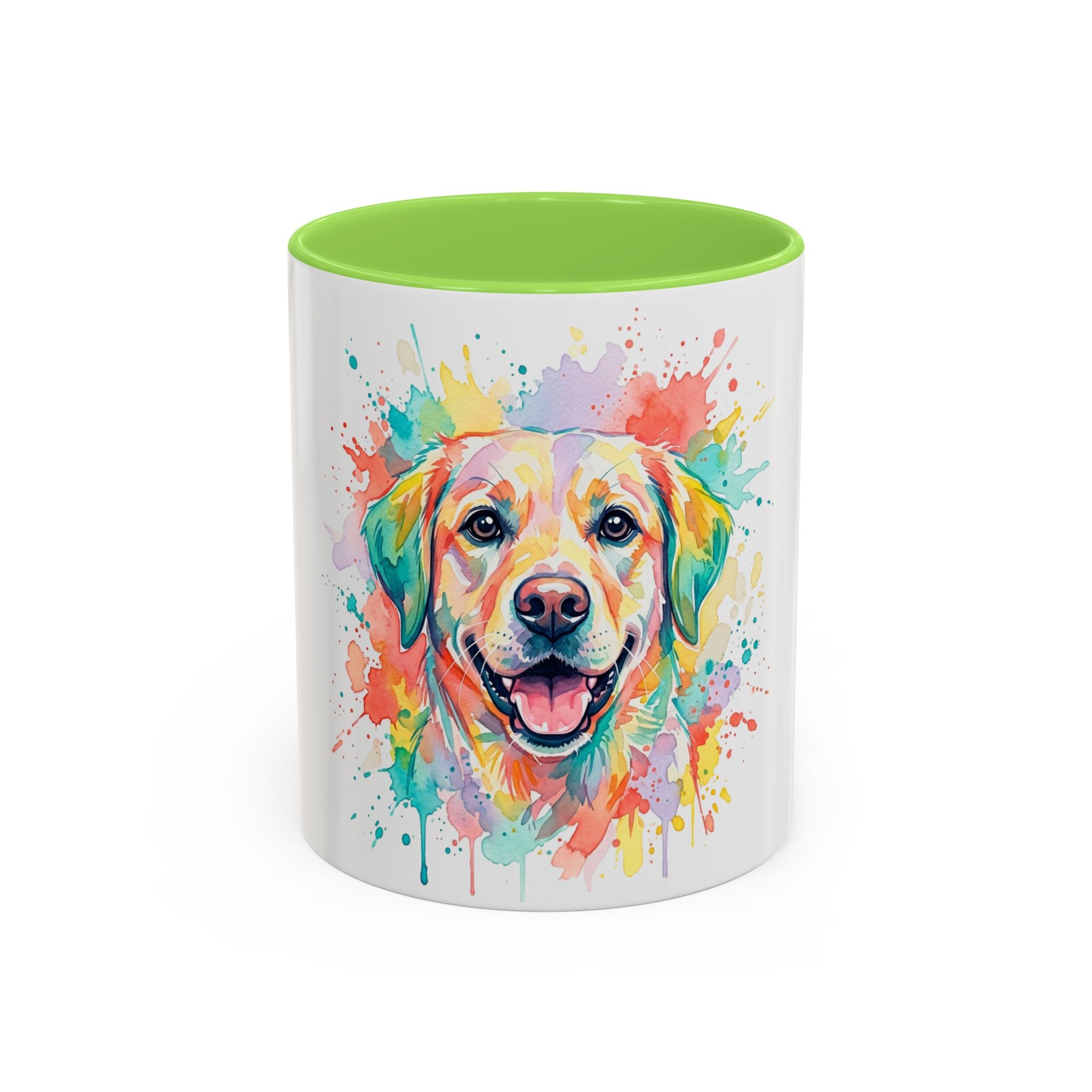 Colorful Watercolor Lab Dog Coffee Mug (11oz/15oz)
