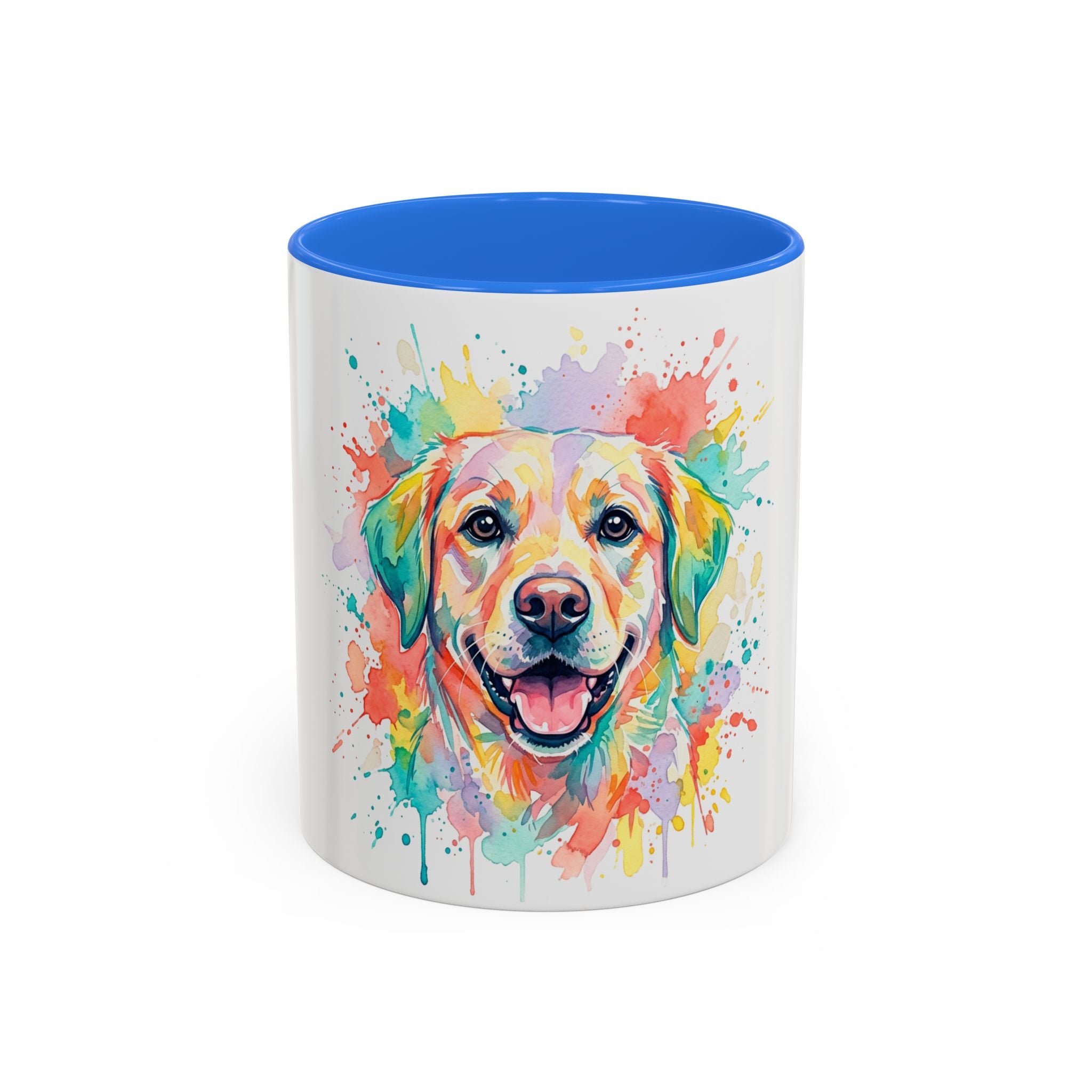 Colorful Watercolor Lab Dog Coffee Mug (11oz/15oz)