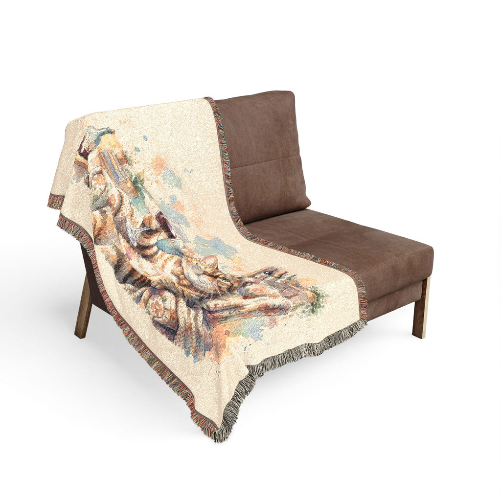 Cute Cat Woven Blanket