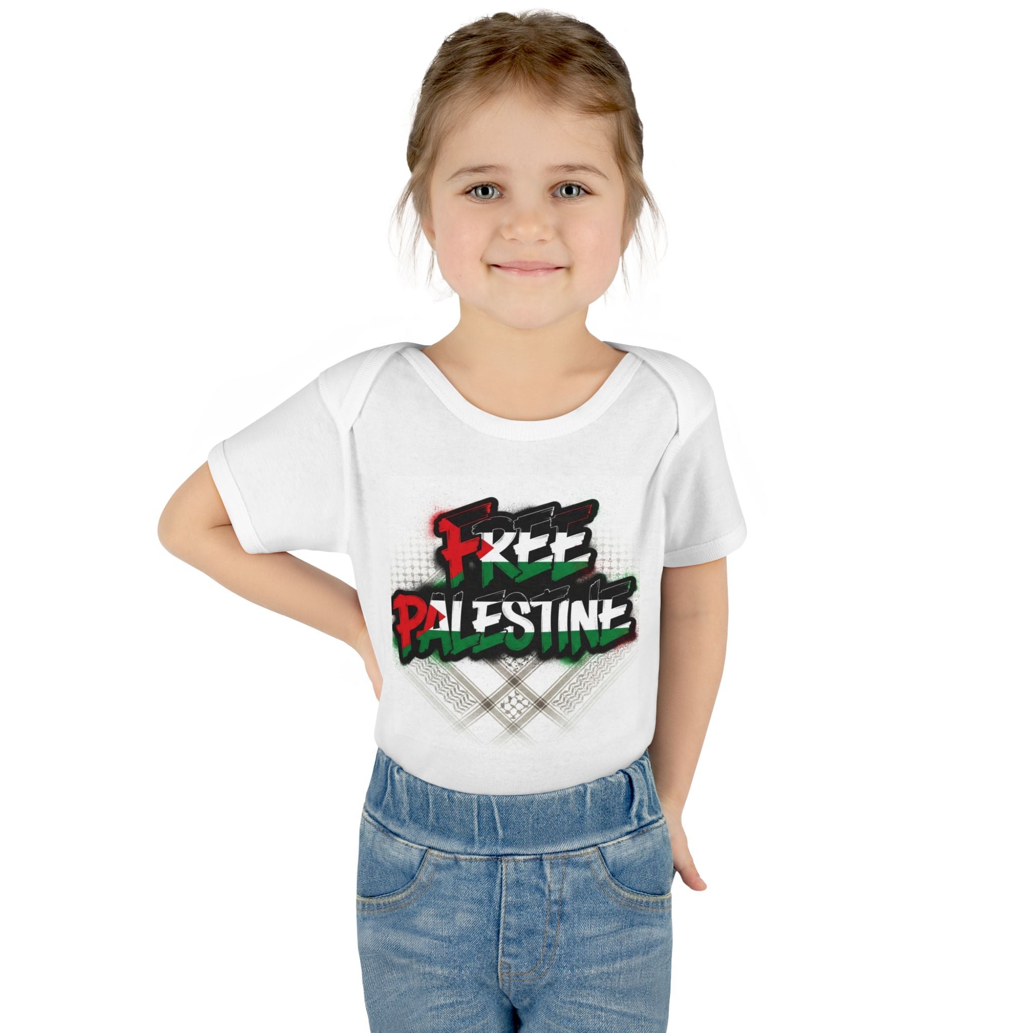 Free Palestine Infant Baby Rib Bodysuit