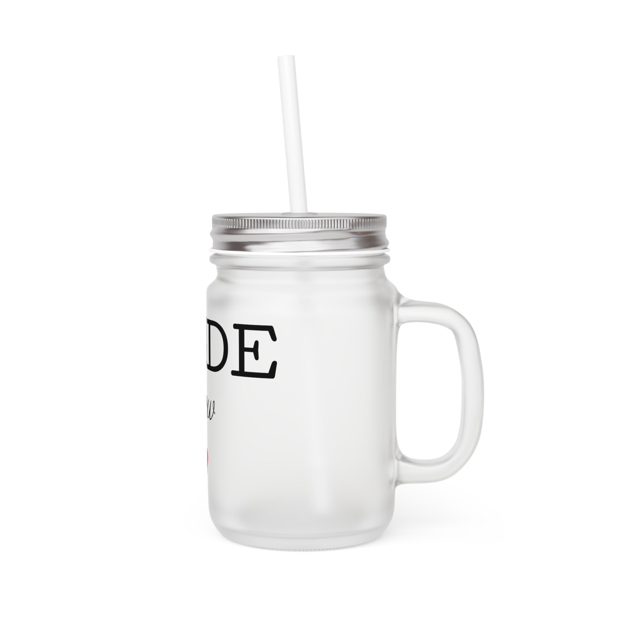 Bride Crew Mason Jar Tumbler – Bachelorette Party Drink Mug with Straw