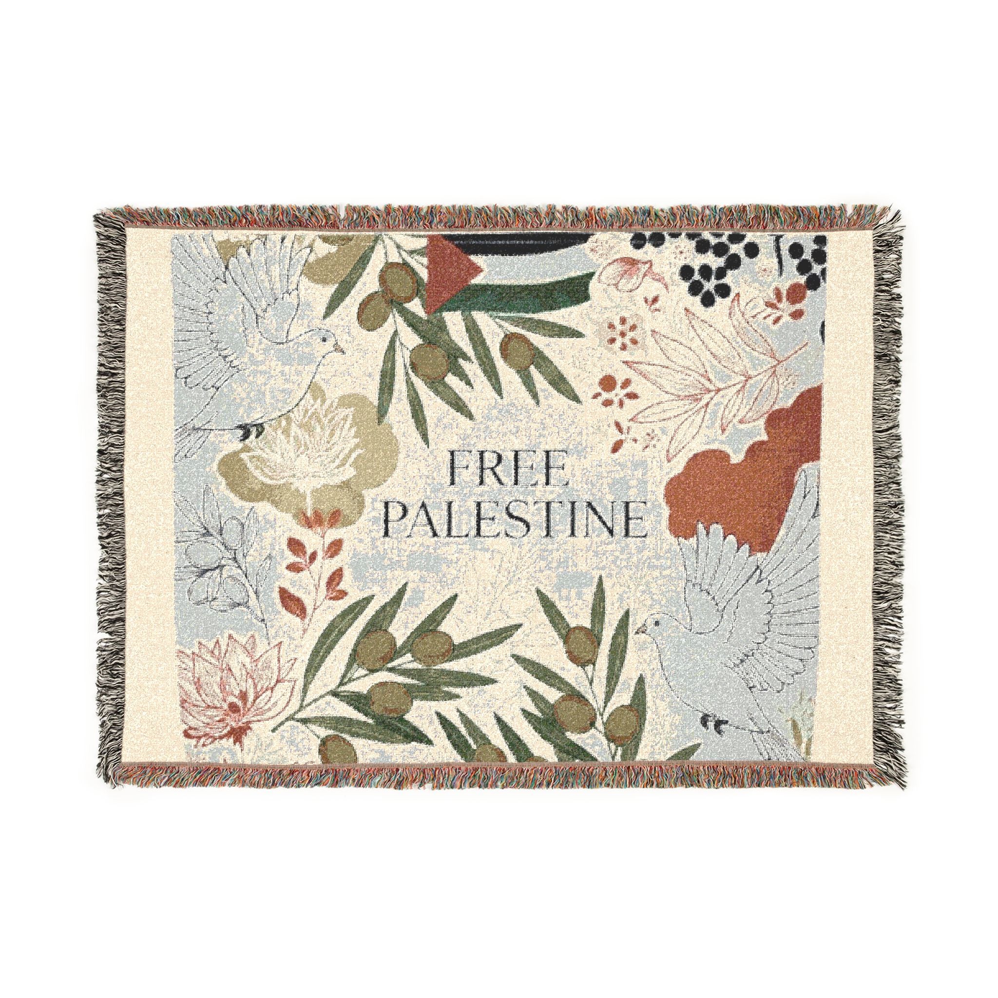 Free Palestine Woven Blanket