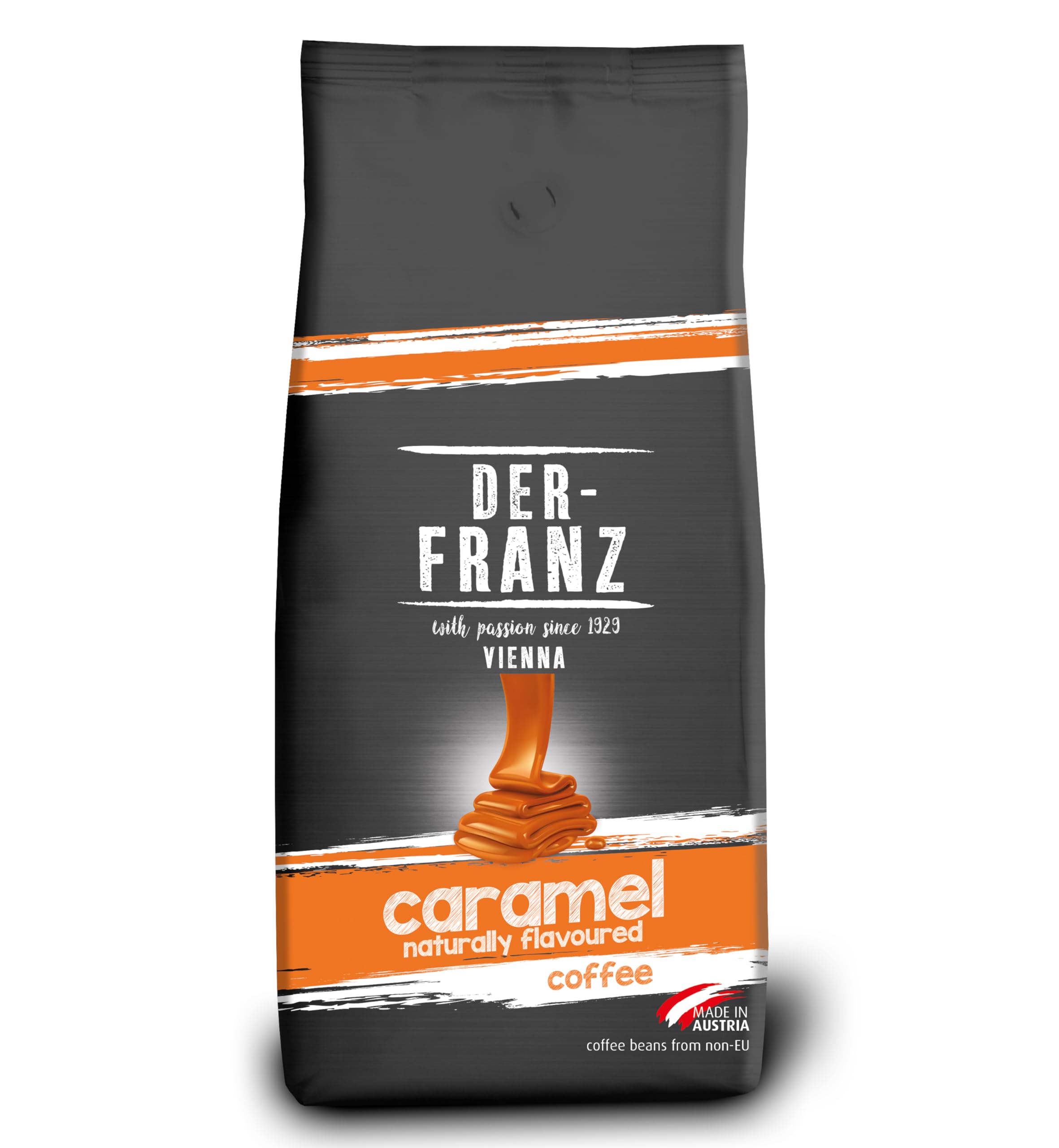 Der-Franz Coffee, flavoured with mit Caramel, Arabica and Robusta coffee beans, 1000 g