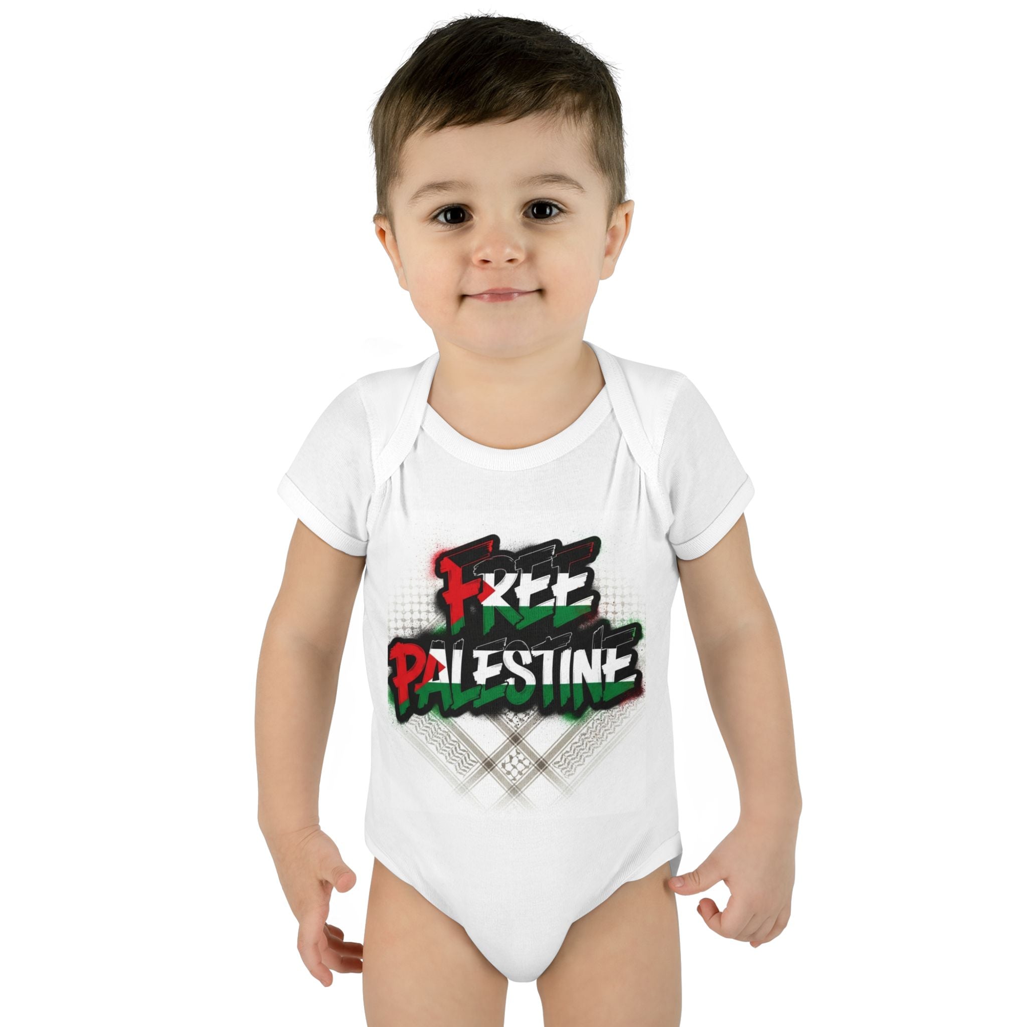 Free Palestine Infant Baby Rib Bodysuit