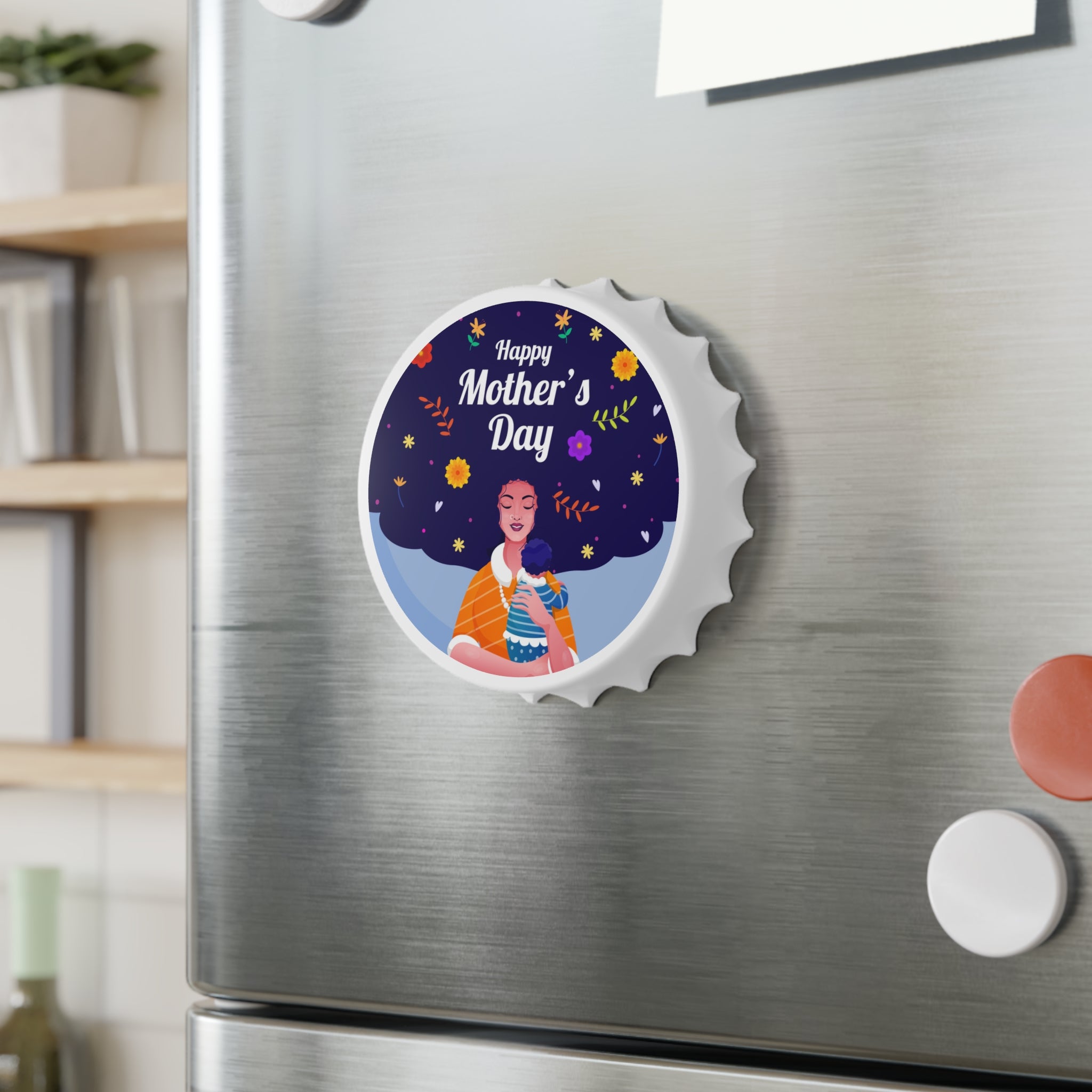 Happy Mother's Day Bottle Opener – Floral Mom & Baby Gift