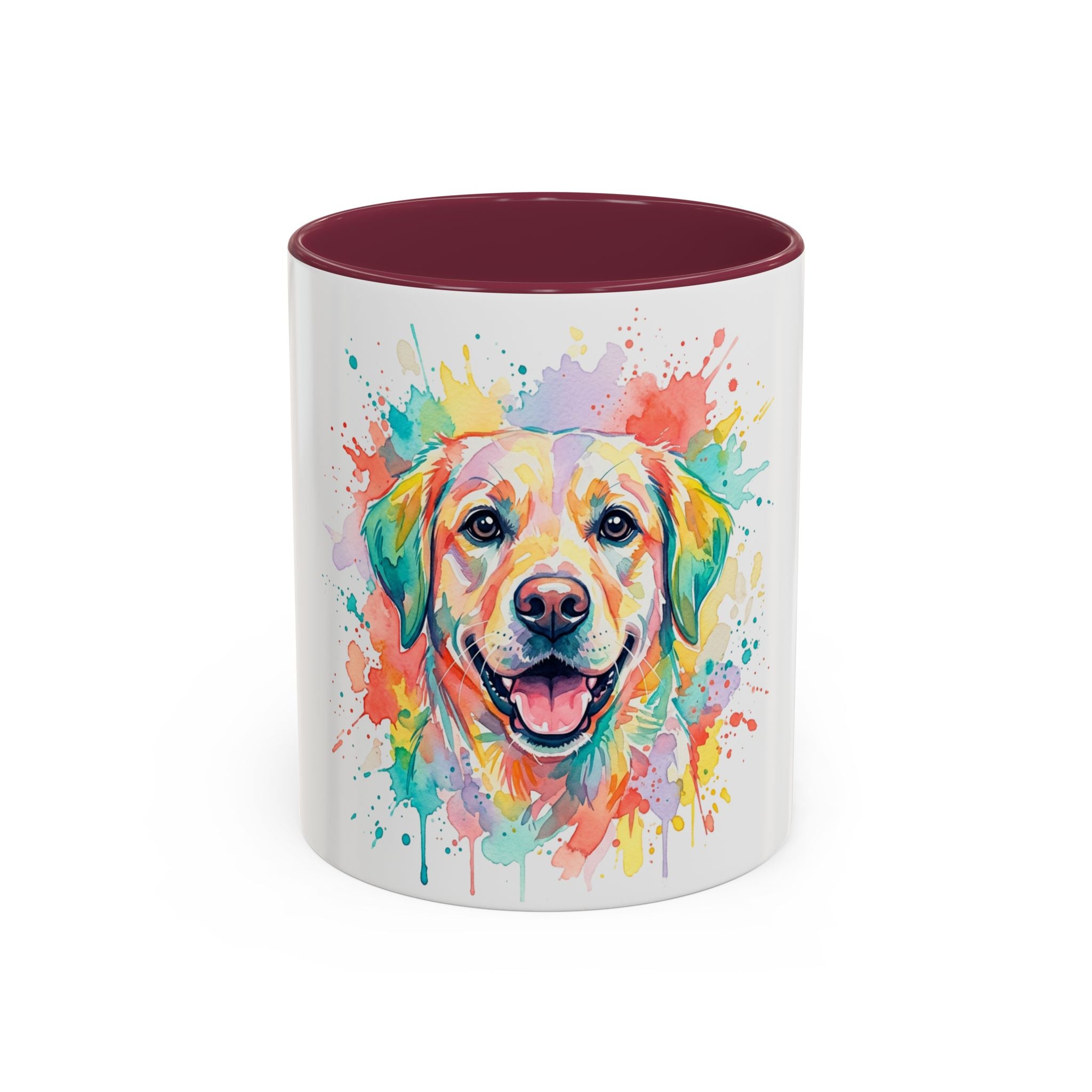 Colorful Watercolor Lab Dog Coffee Mug (11oz/15oz)