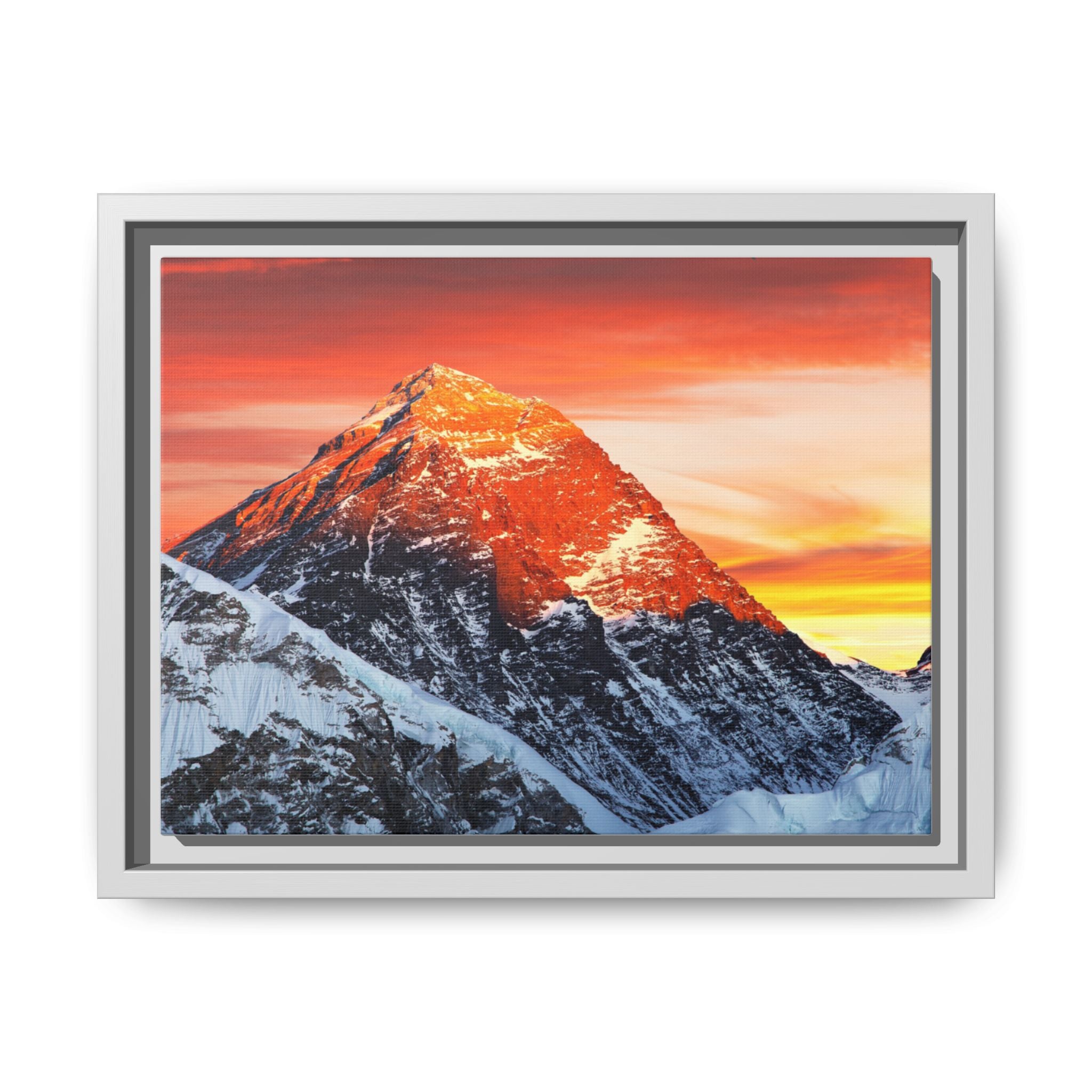 Evening View of Mount Everest from Kala Patthar Canvas Print – Himalayan Sunset Landscape Wall Art