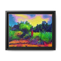 Framed Matte Canvas – Colorful Abstract Landscape Wall Art