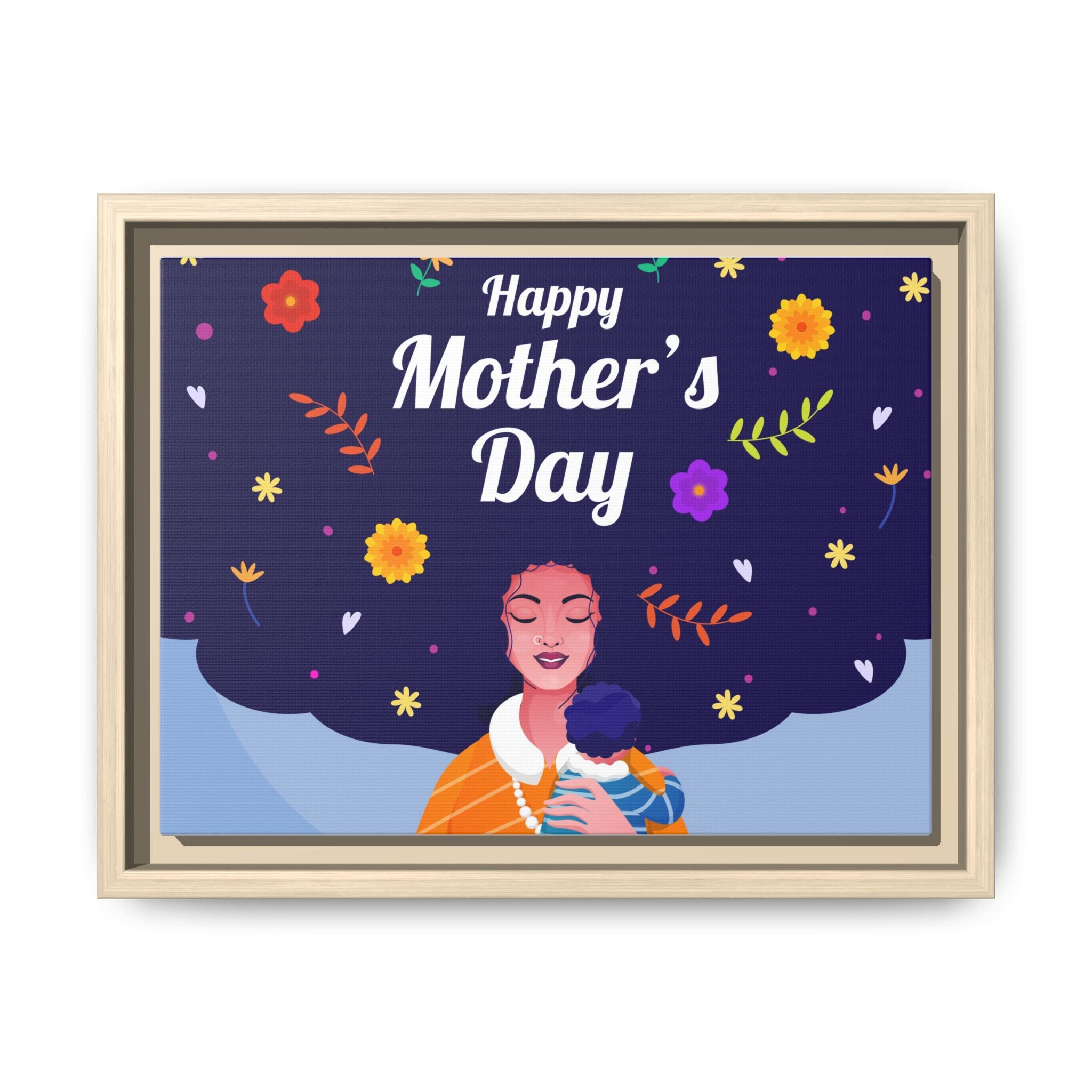 Happy Mother's Day Framed Canvas Print