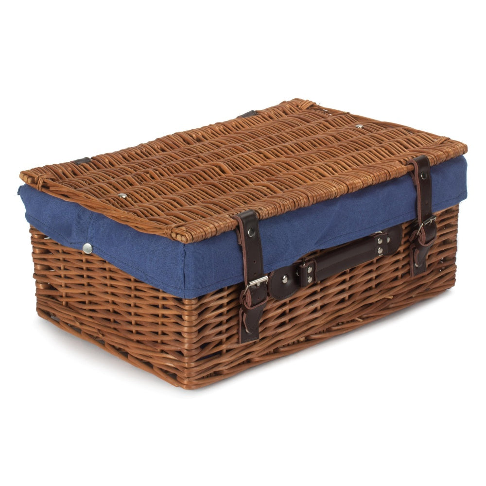 46cm Double Steamed Willow Wicker Picnic Basket