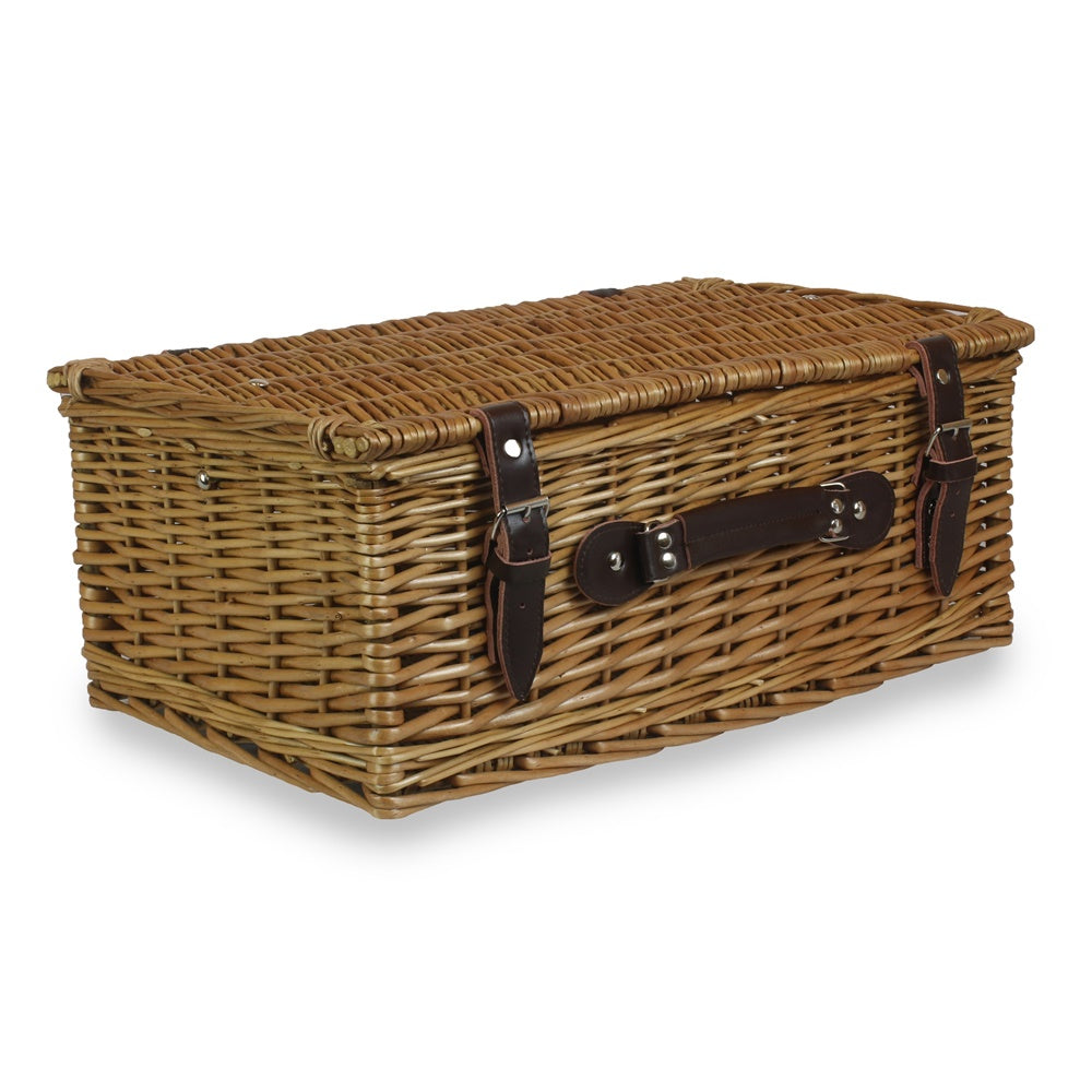 46cm Double Steamed Willow Wicker Picnic Basket