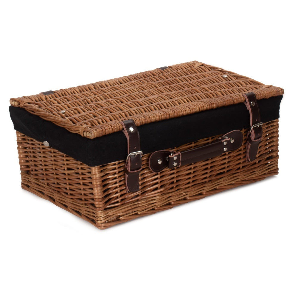 46cm Double Steamed Willow Wicker Picnic Basket