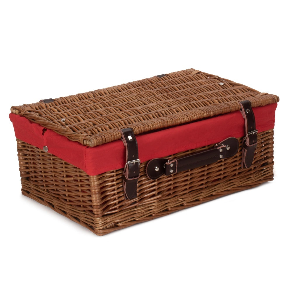 46cm Double Steamed Willow Wicker Picnic Basket