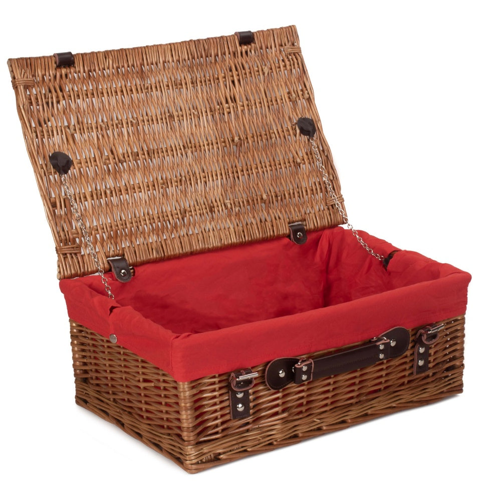 46cm Double Steamed Willow Wicker Picnic Basket